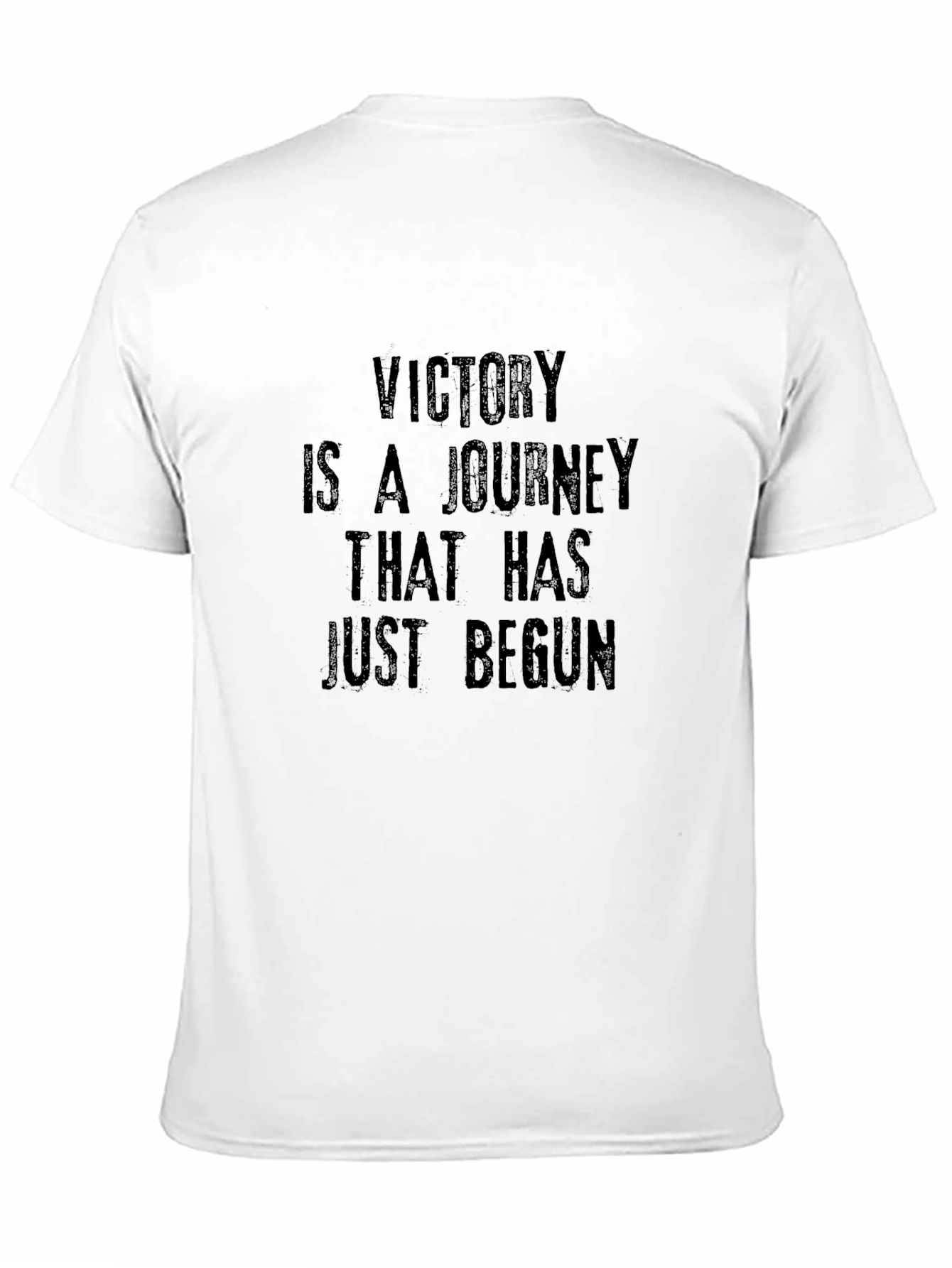 Black Motivational Victory Journey Black T-Shirt view 11
