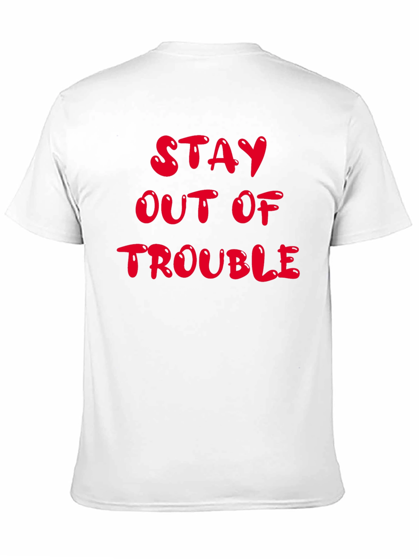 Black Stay Out of Trouble Black Graphic T-Shirt view 11