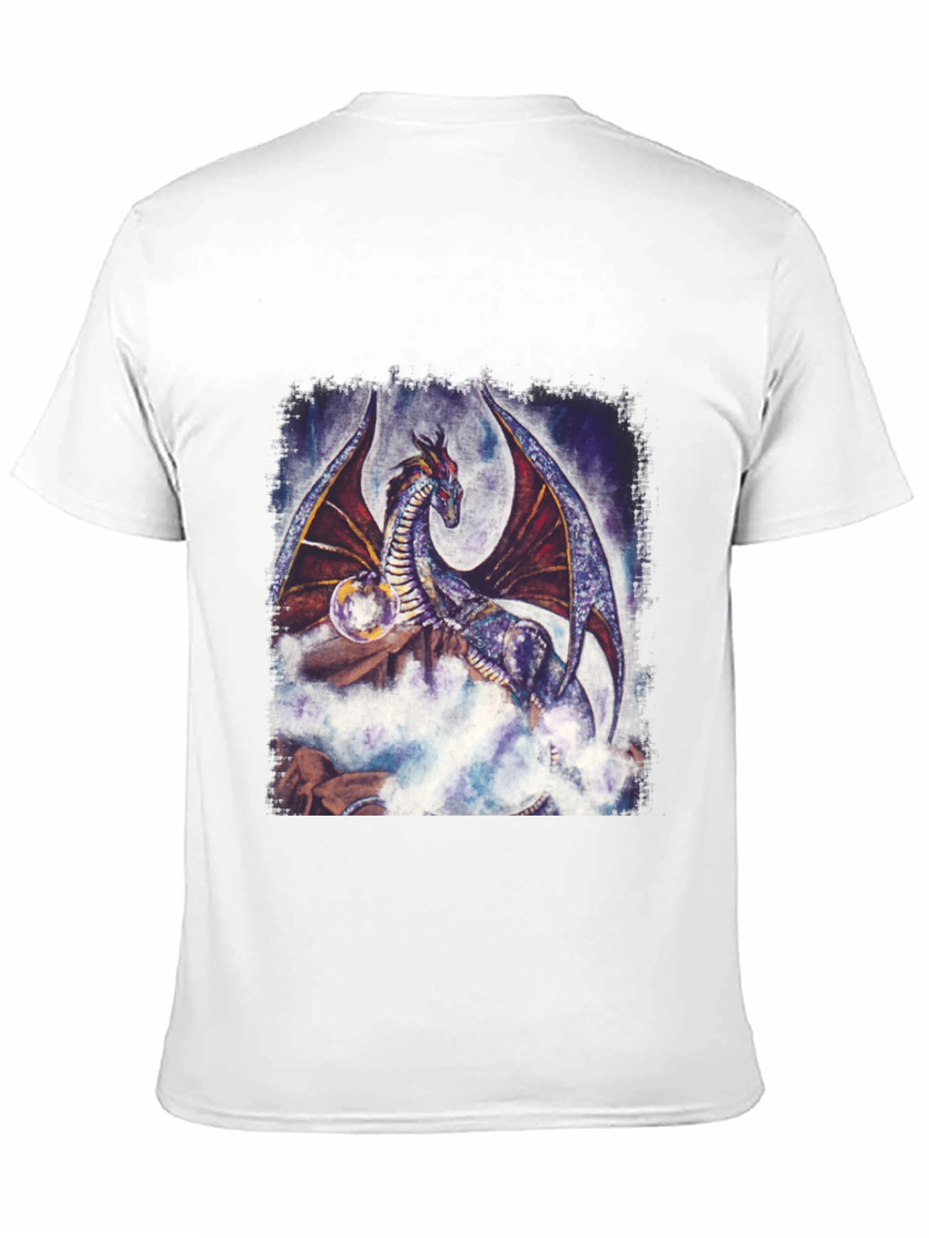 Black Dragon Graphic Tee - Fantasy Art T-Shirt view 11