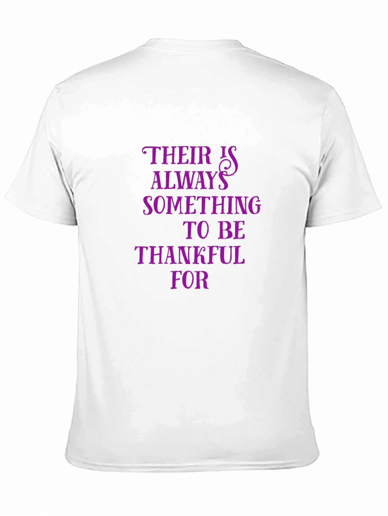 Black Inspirational T-Shirt: Always Something to be Thankful For view 11