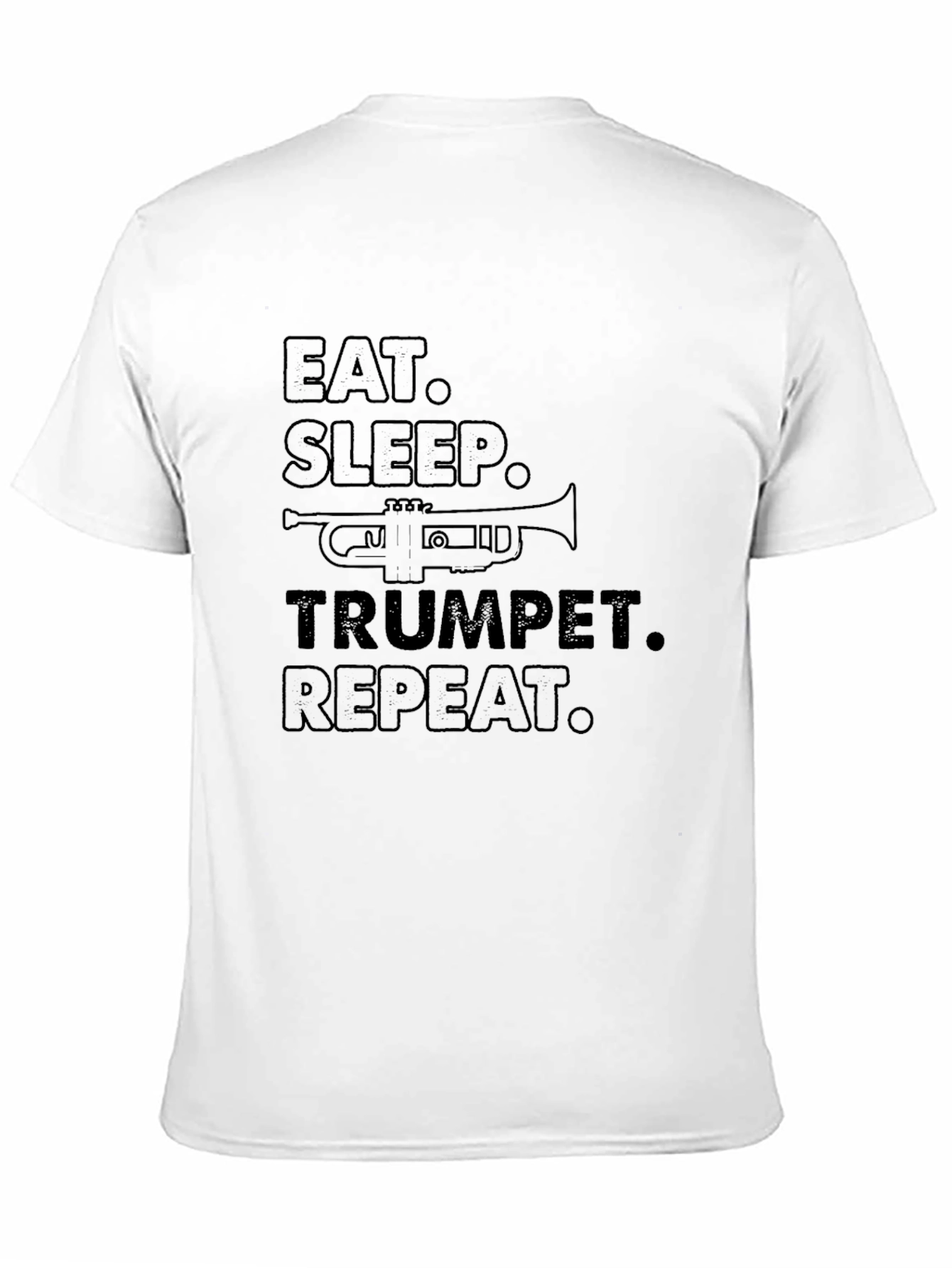 Black Eat Sleep Trumpet Repeat Graphic Tee view 11