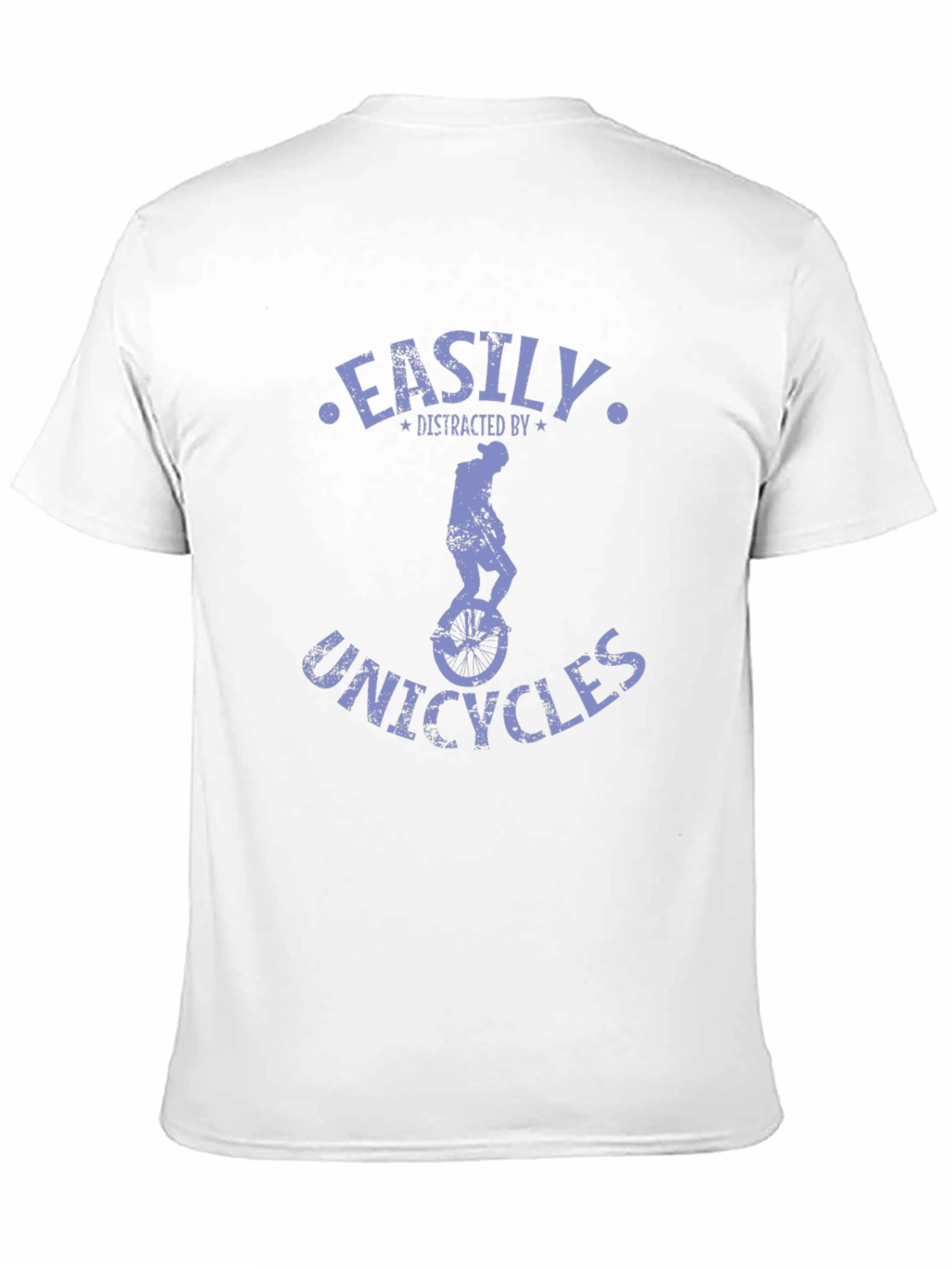 Black Easily Distracted By Unicycles Graphic T-Shirt view 11