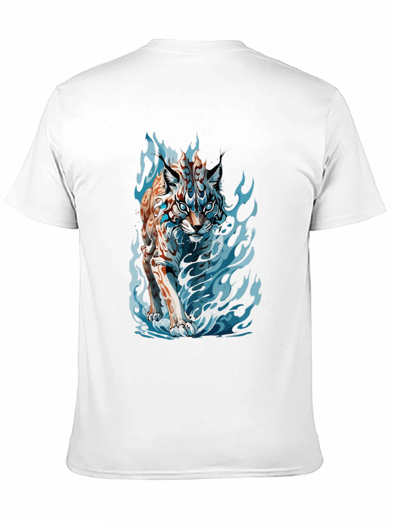 Black Tiger Fire Graphic Black Tee view 11