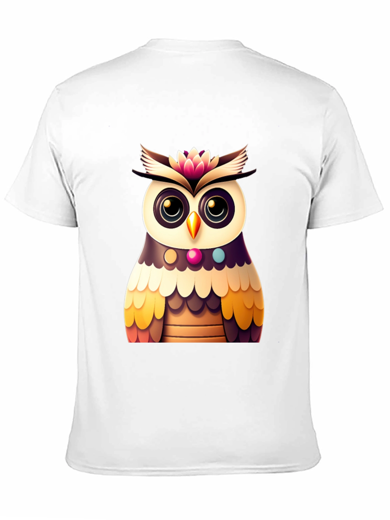 Black Cute Owl Graphic Tee - Black Casual T-Shirt view 11