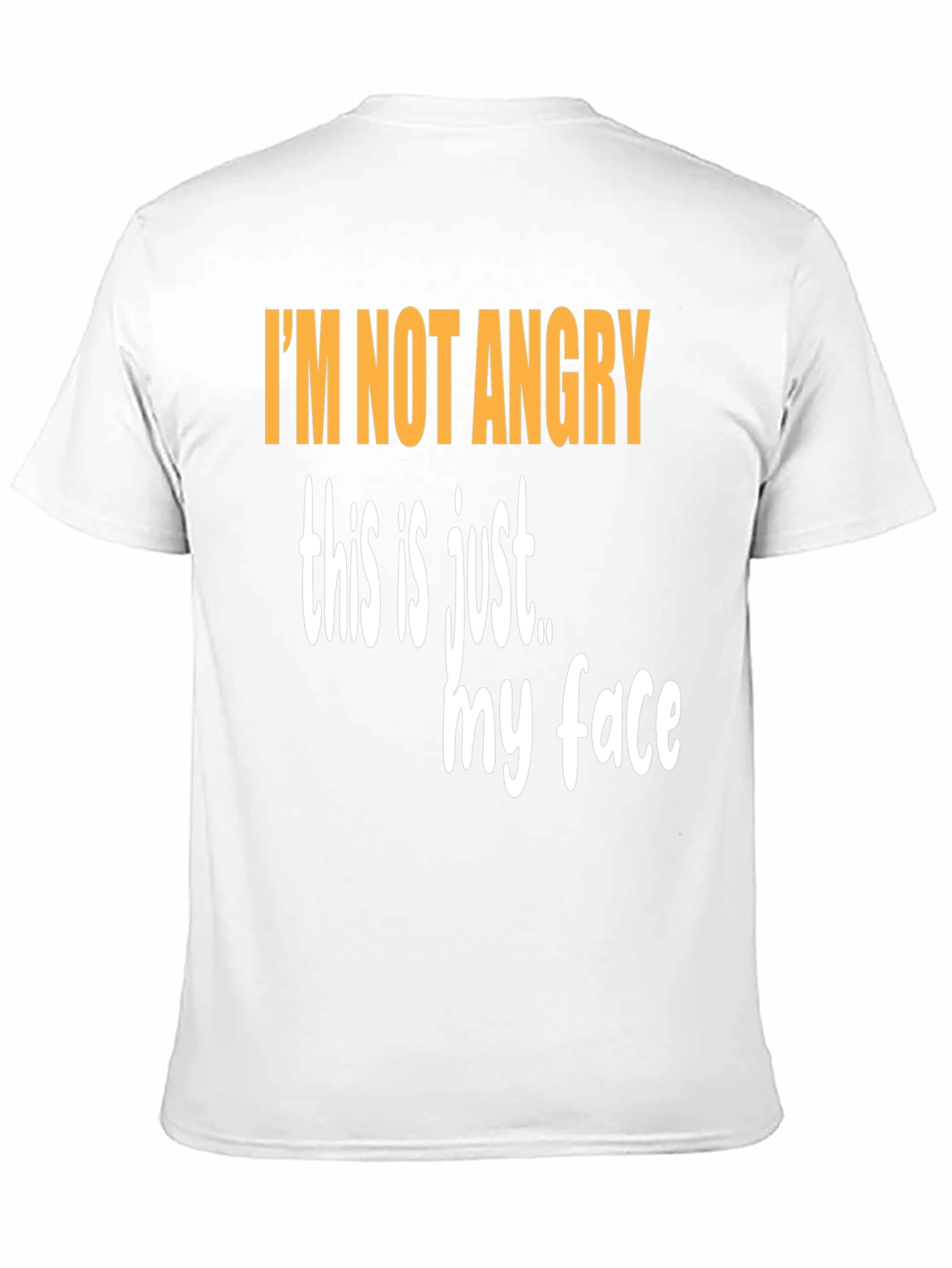 Black Funny Graphic T-Shirt - I'm Not Angry view 11