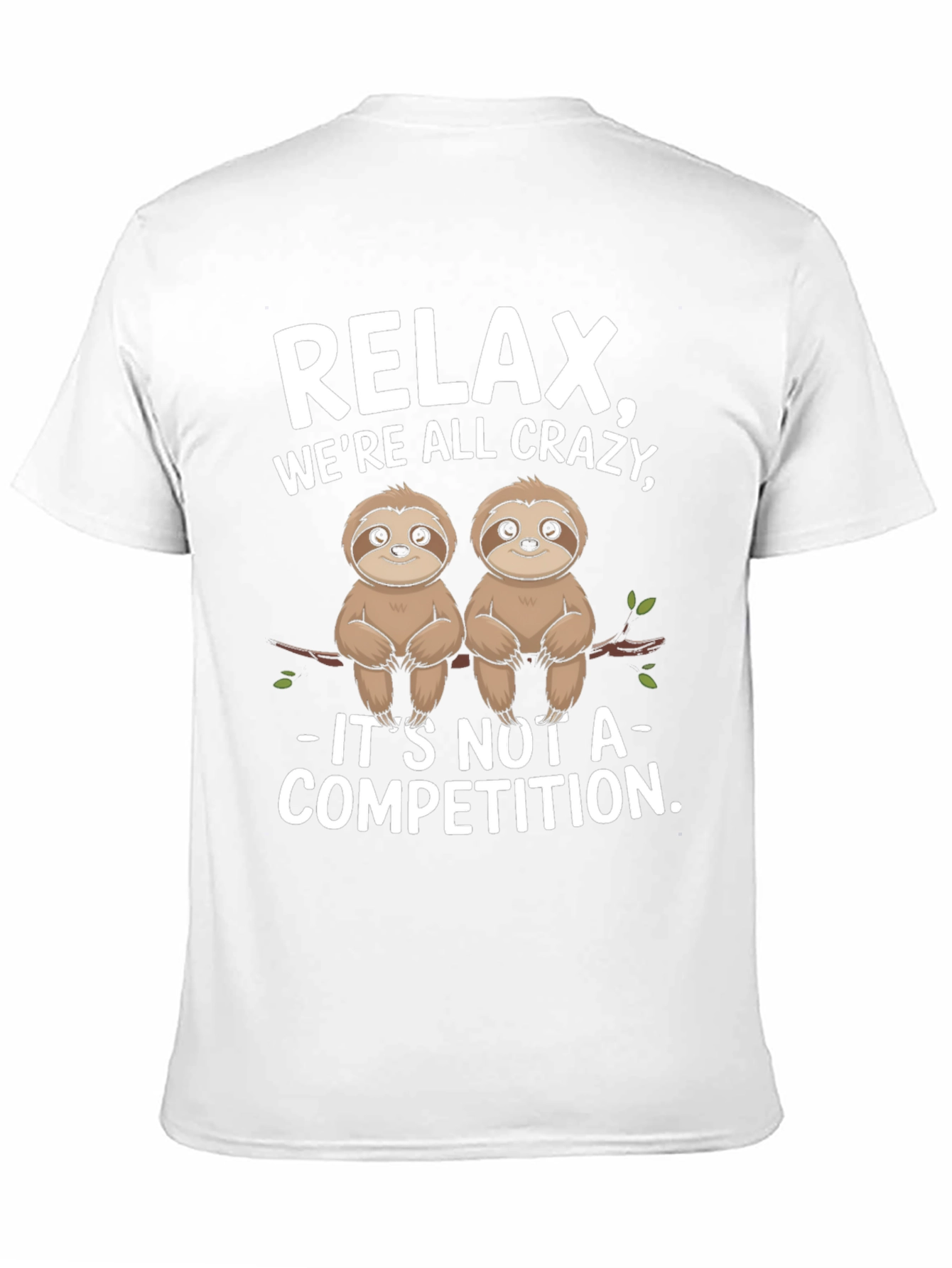 Black Relax We're All Crazy Sloth Graphic Tee view 11