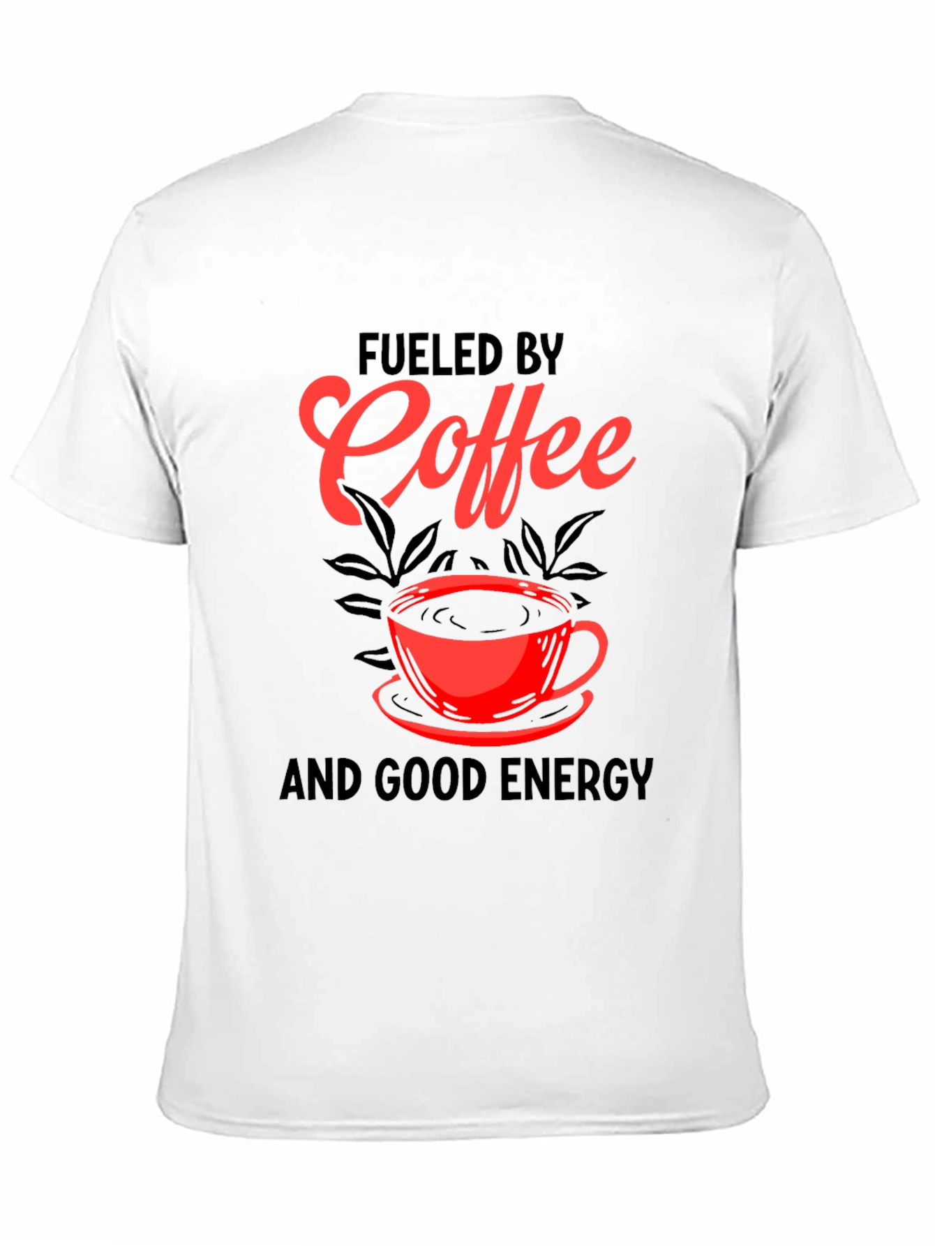 Black Fueled by Coffee Graphic Tee - Black Cotton Blend view 11