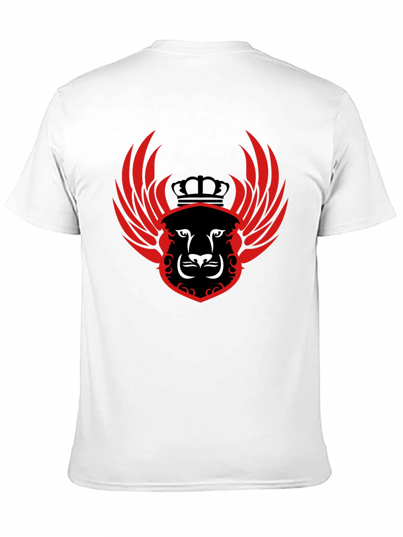 Black Winged Lion Crest Black T-Shirt view 11