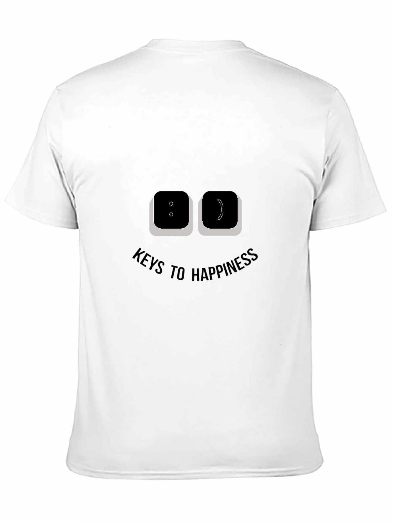 Black Keys to Happiness Graphic Tee - Black Cotton T-Shirt view 11