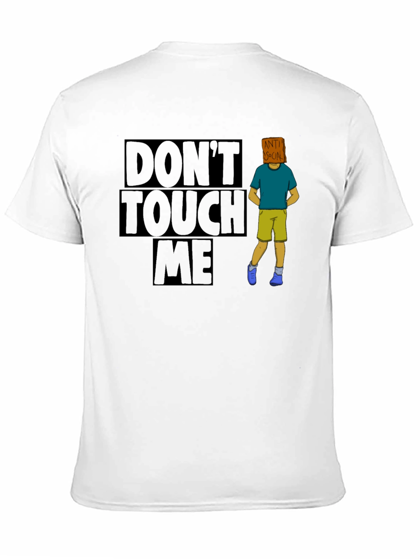 Black Don't Touch Me Anti Social T-Shirt view 11