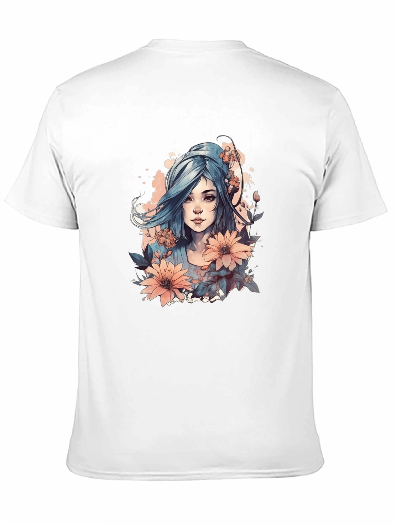 Black Floral Woman Graphic Tee - Stylish and Unique Design view 11