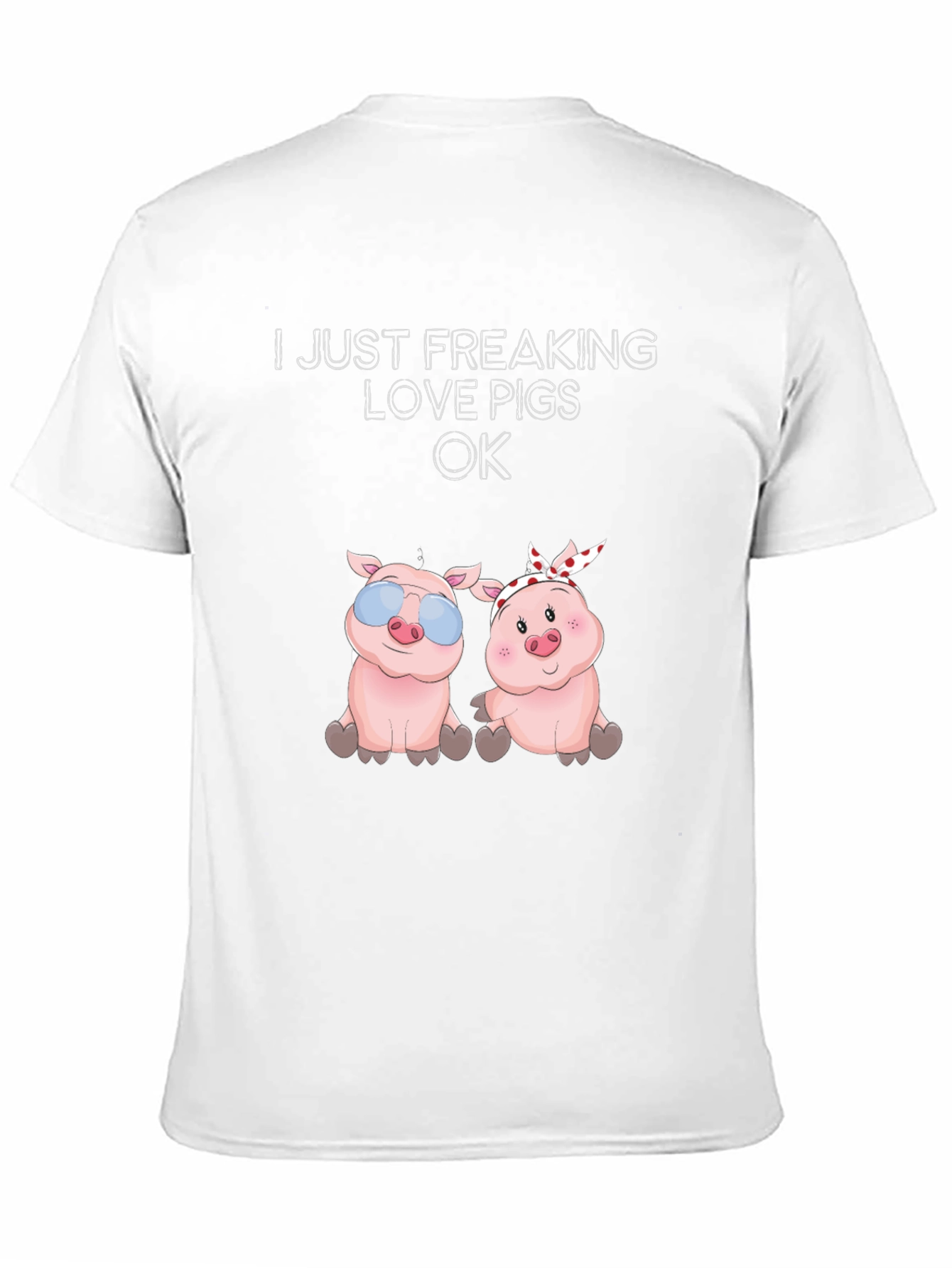 Black Funny Pig Lover T-Shirt view 11