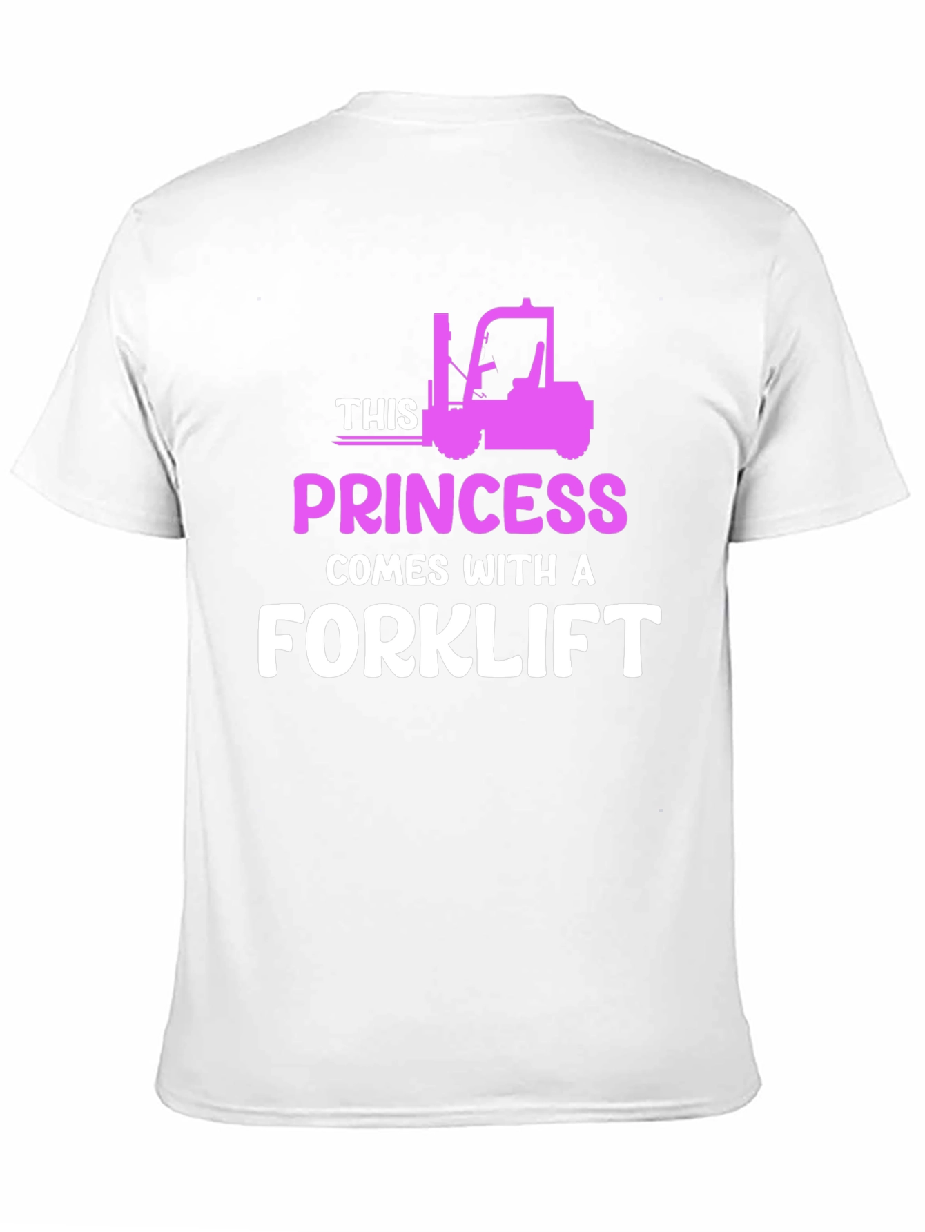 Black Princess Forklift T-Shirt - Funny Women's Workwear view 11