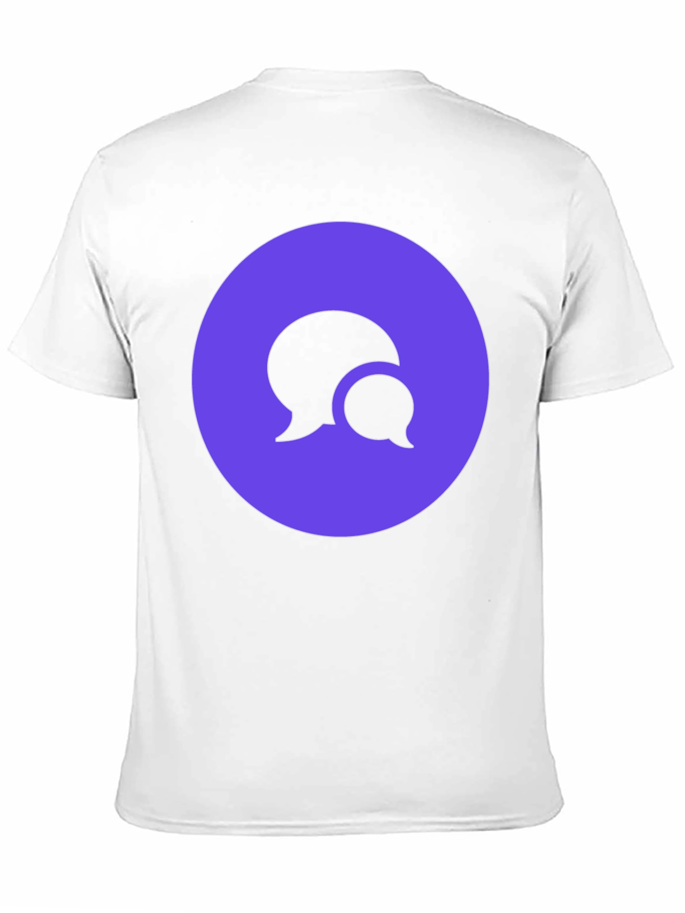 Black Stylish Black T-Shirt with Chat Bubble Design view 11