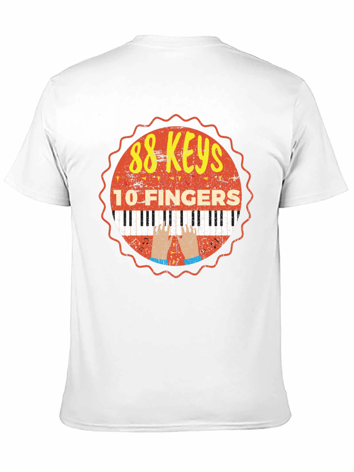 88 Keys 10 Fingers Graphic T-Shirt - Music Lover Tee - 11