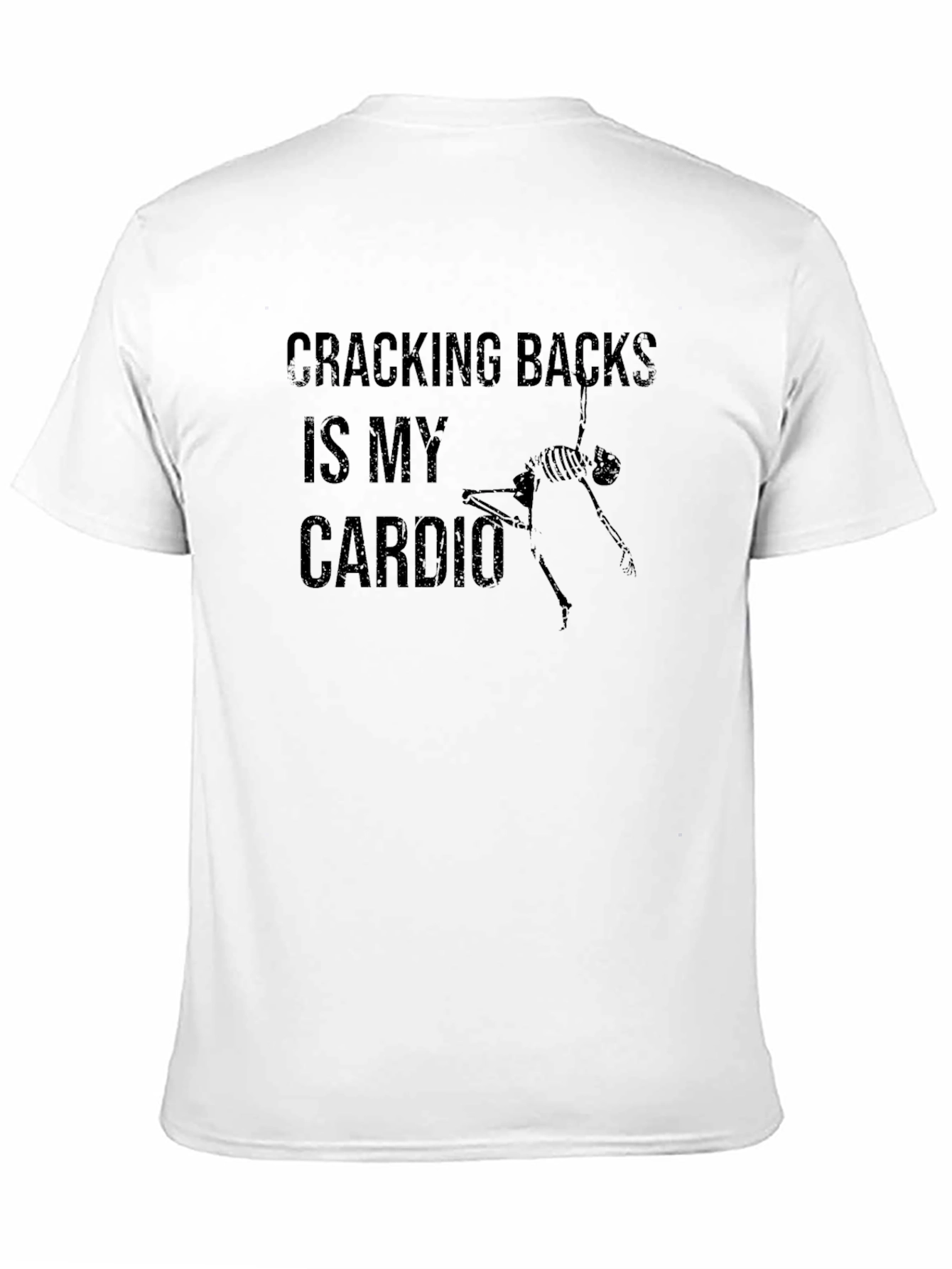 Black Cracking Backs Is My Cardio Black T-Shirt view 11