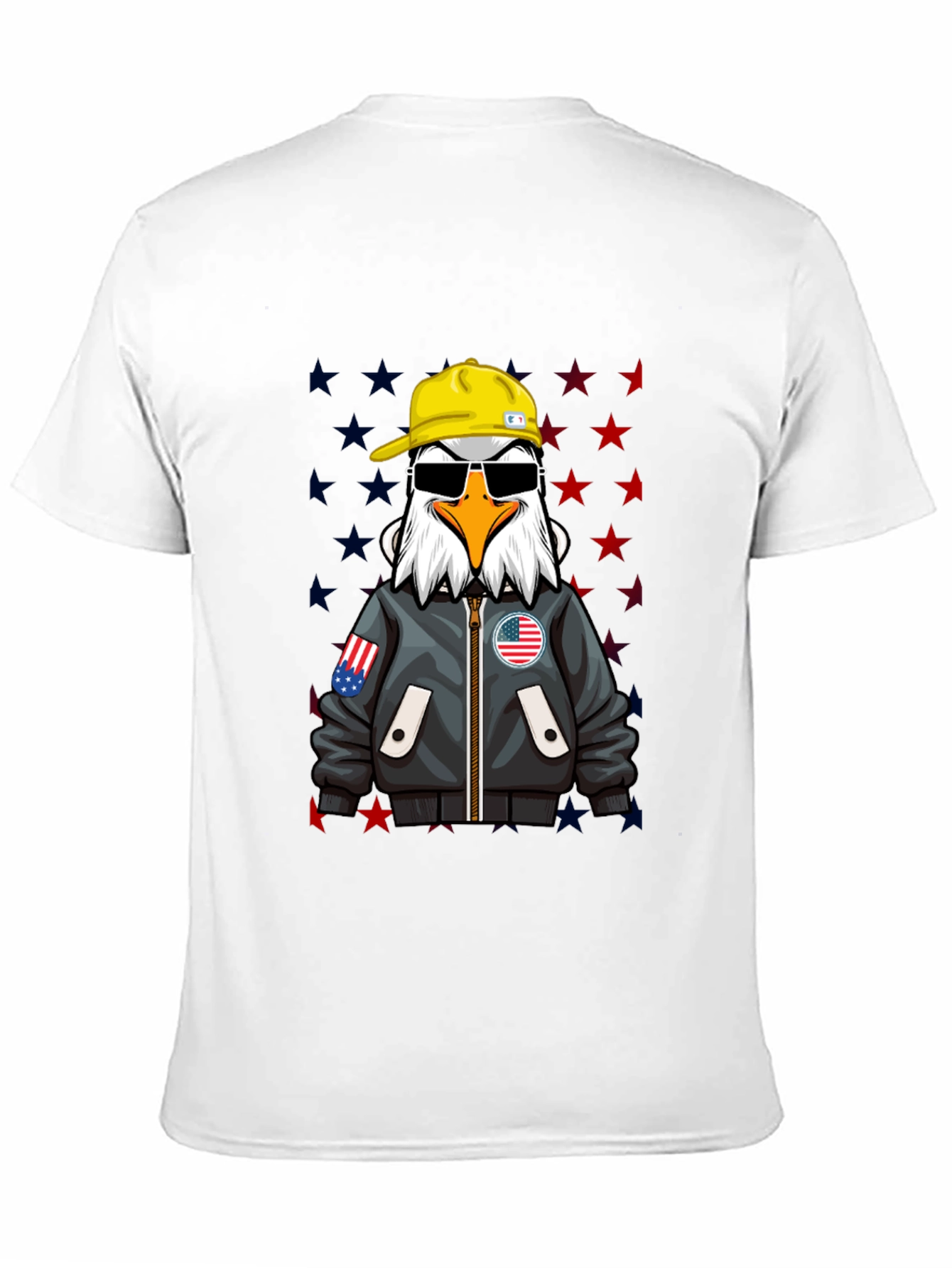 Black American Eagle Graphic Tee - Cool Patriotic Design view 11
