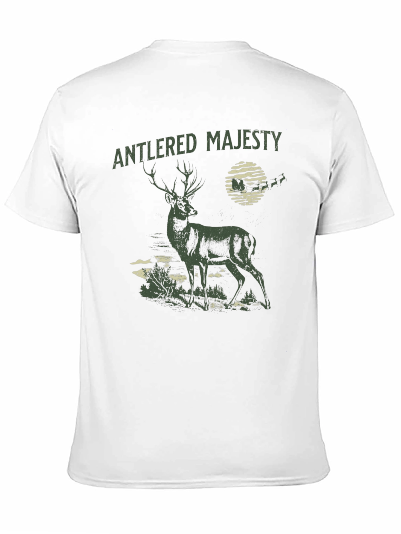 Black Antlered Majesty Graphic Tee - Black Cotton T-Shirt view 11