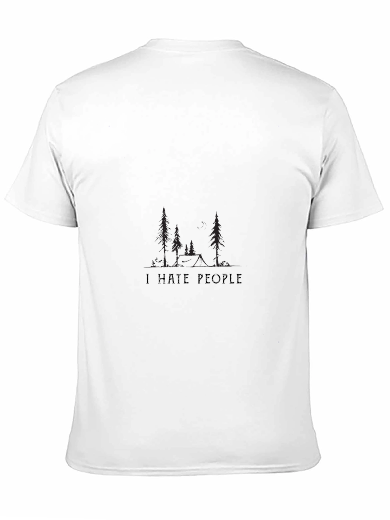 Black I Hate People Graphic Tee - Introvert Humor T-Shirt view 11