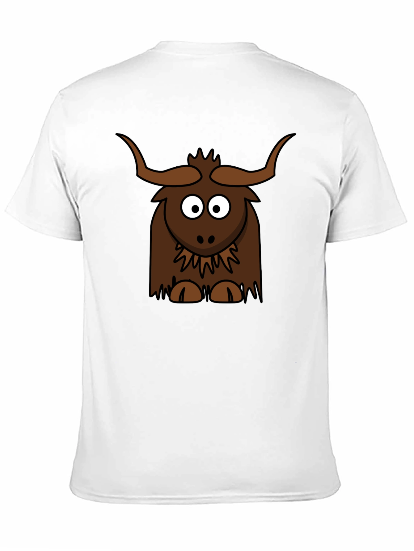 Black Cartoon Yak Graphic Tee - Fun & Unique! view 11