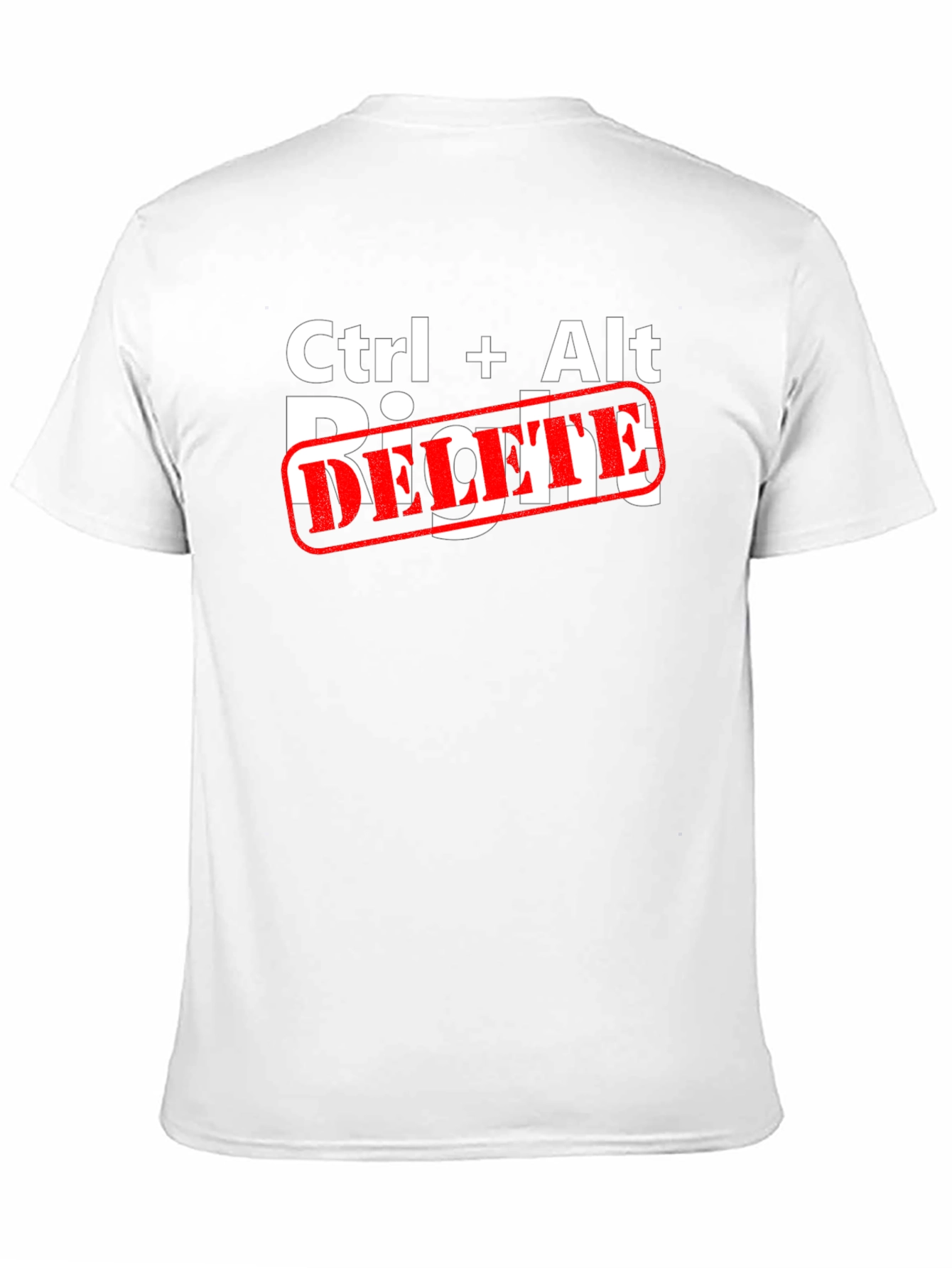 Black Ctrl+Alt Delete Graphic T-Shirt - Black Cotton Blend view 11