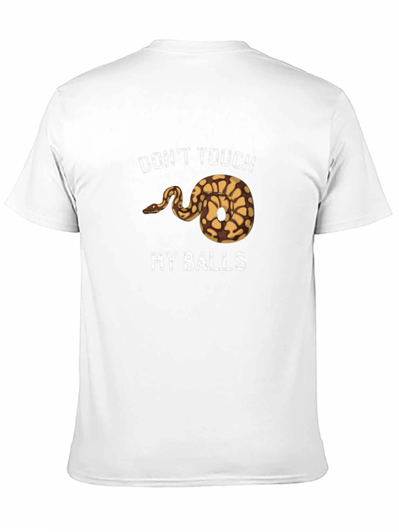 Black Don't Touch My Balls Snake Graphic T-Shirt view 11