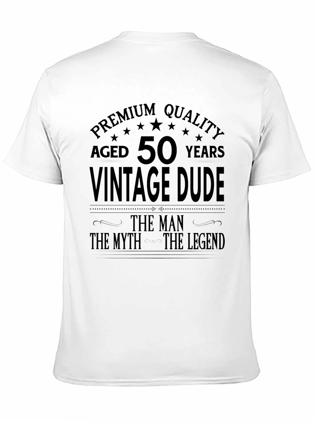 Black Vintage Dude 50th Birthday Premium Quality T-Shirt view 11