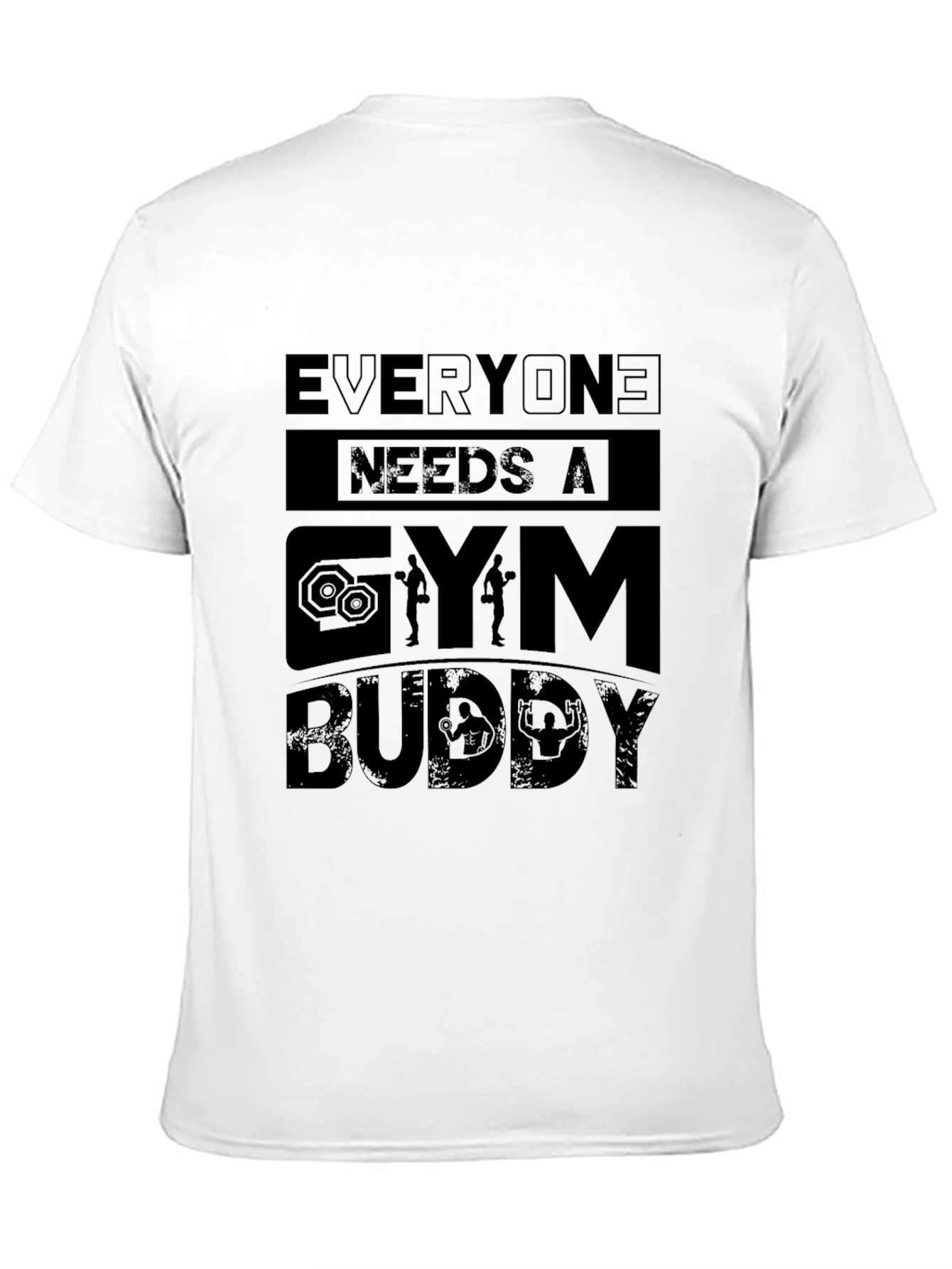 Black Gym Buddy T-Shirt - Everyone Needs One view 11