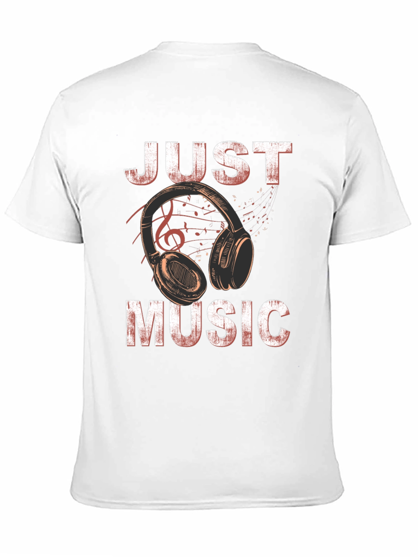 Black Just Music Black Graphic T-Shirt view 11