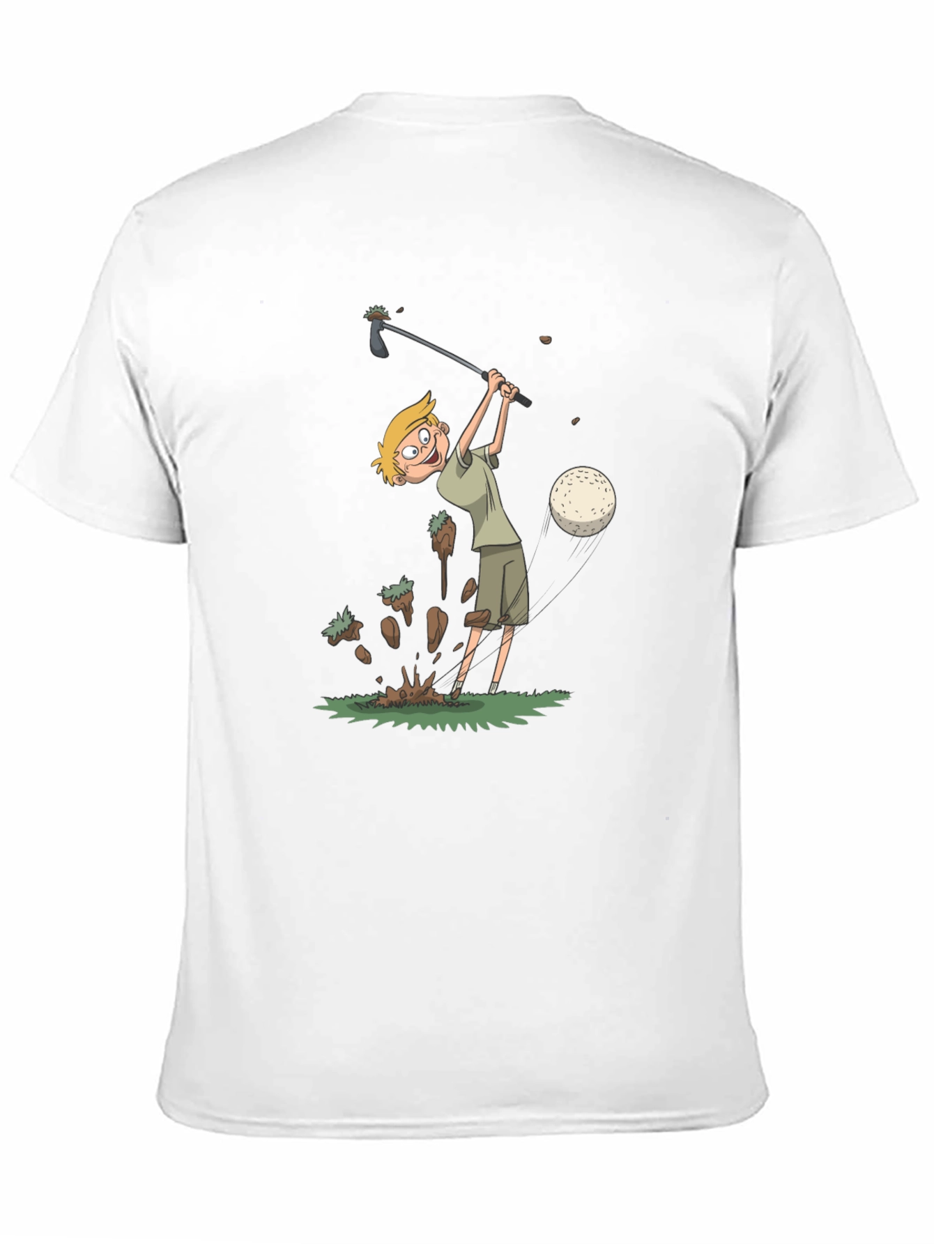 Black Funny Golf Cartoon T-Shirt view 11