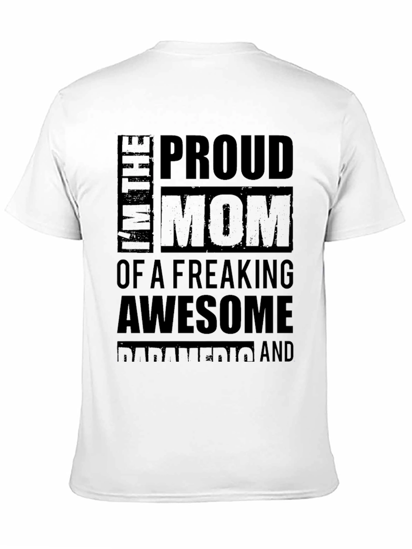Black Proud Mom of Awesome Paramedic Black T-Shirt view 11