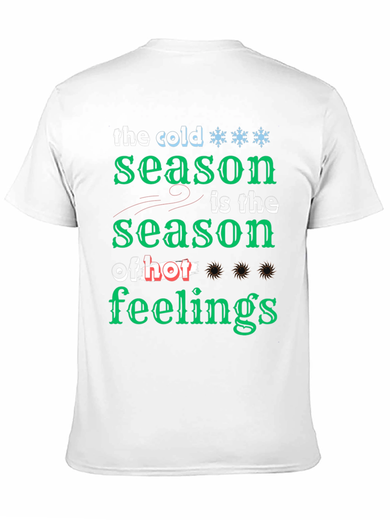 Black Cold Season of Feelings Graphic T-Shirt view 11