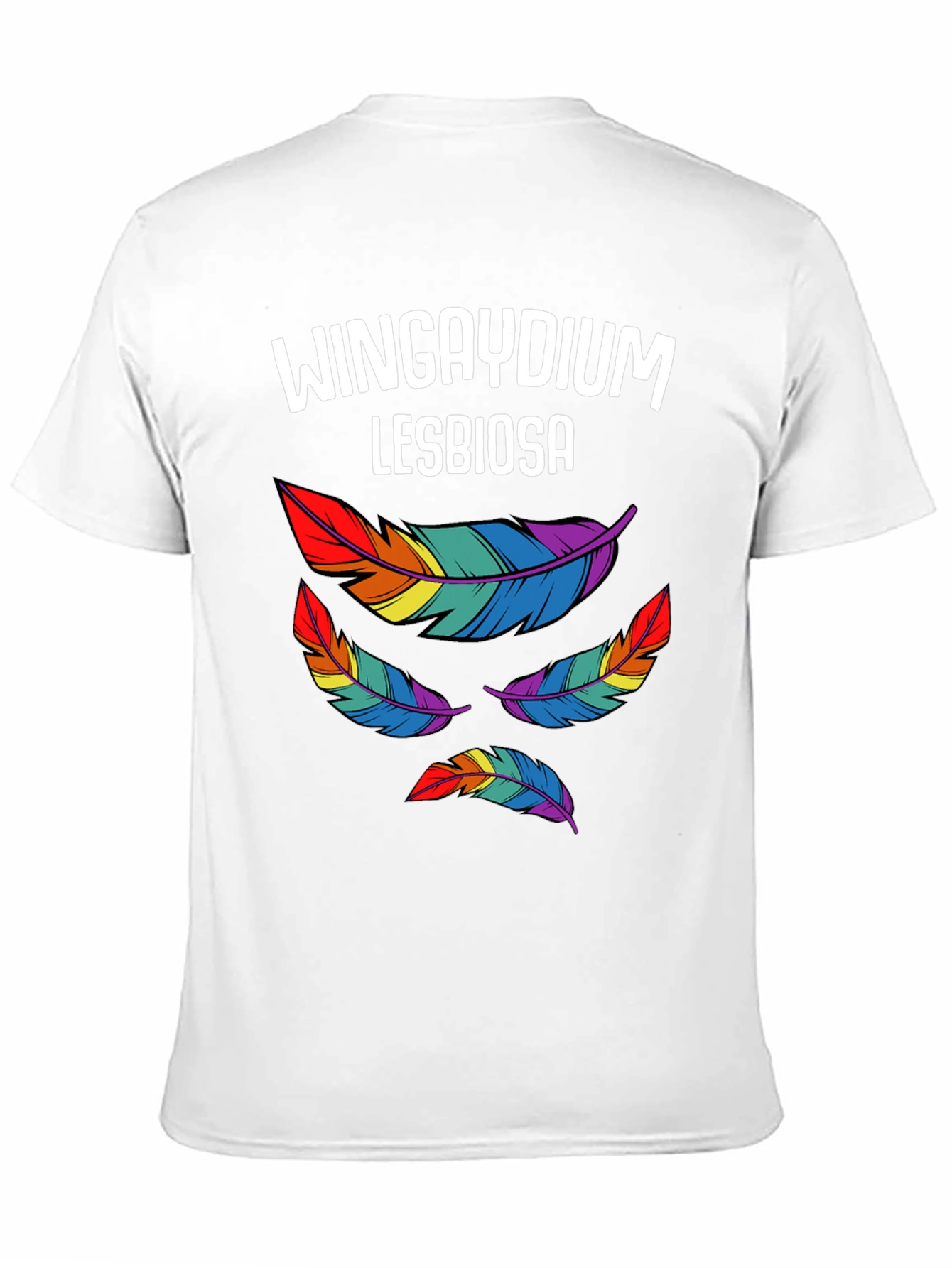 Wingaydium Lesbiosa T-Shirt - Pride Feather Design - 11