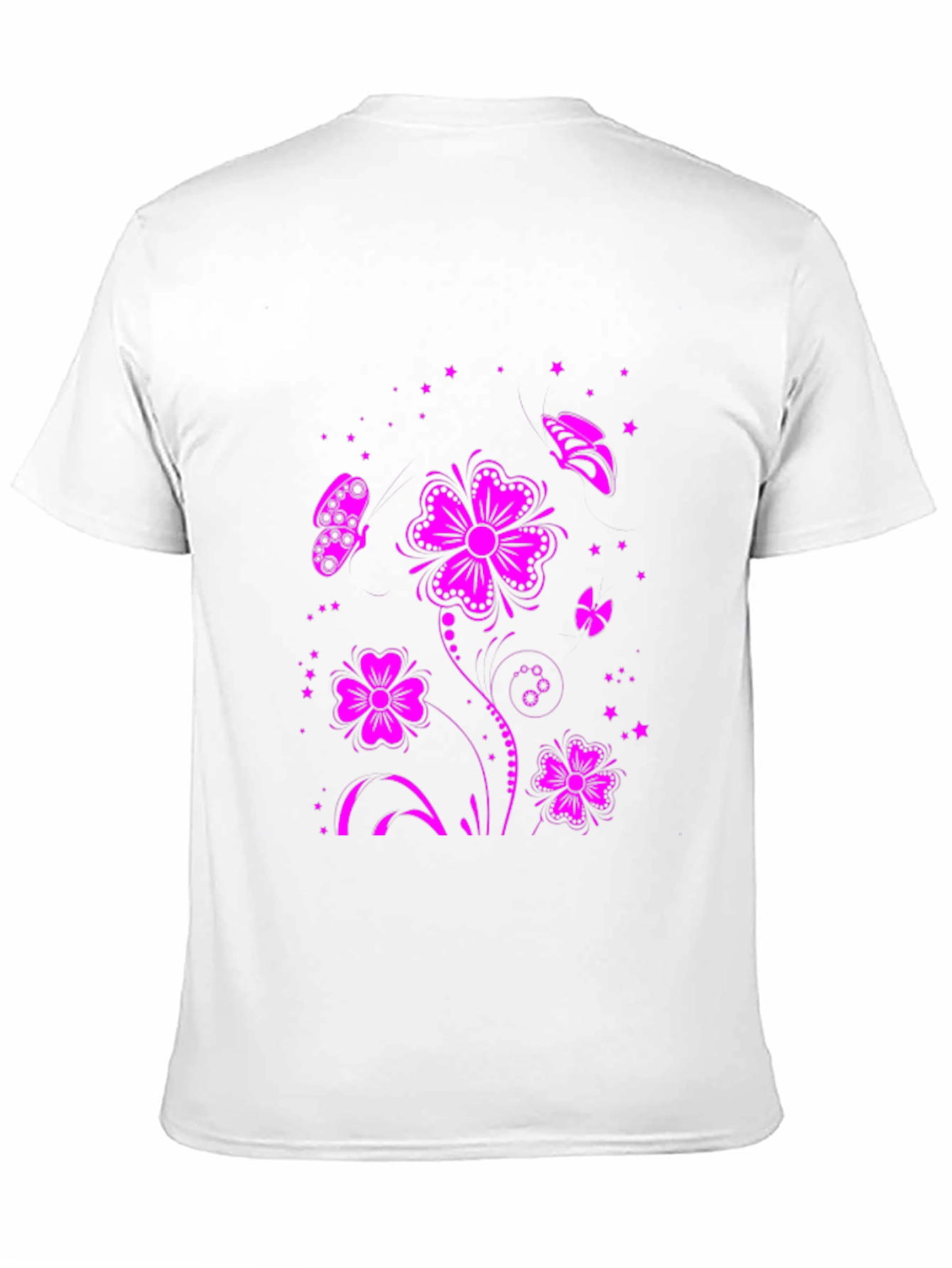 Black Floral Butterfly Graphic Tee - Black view 11