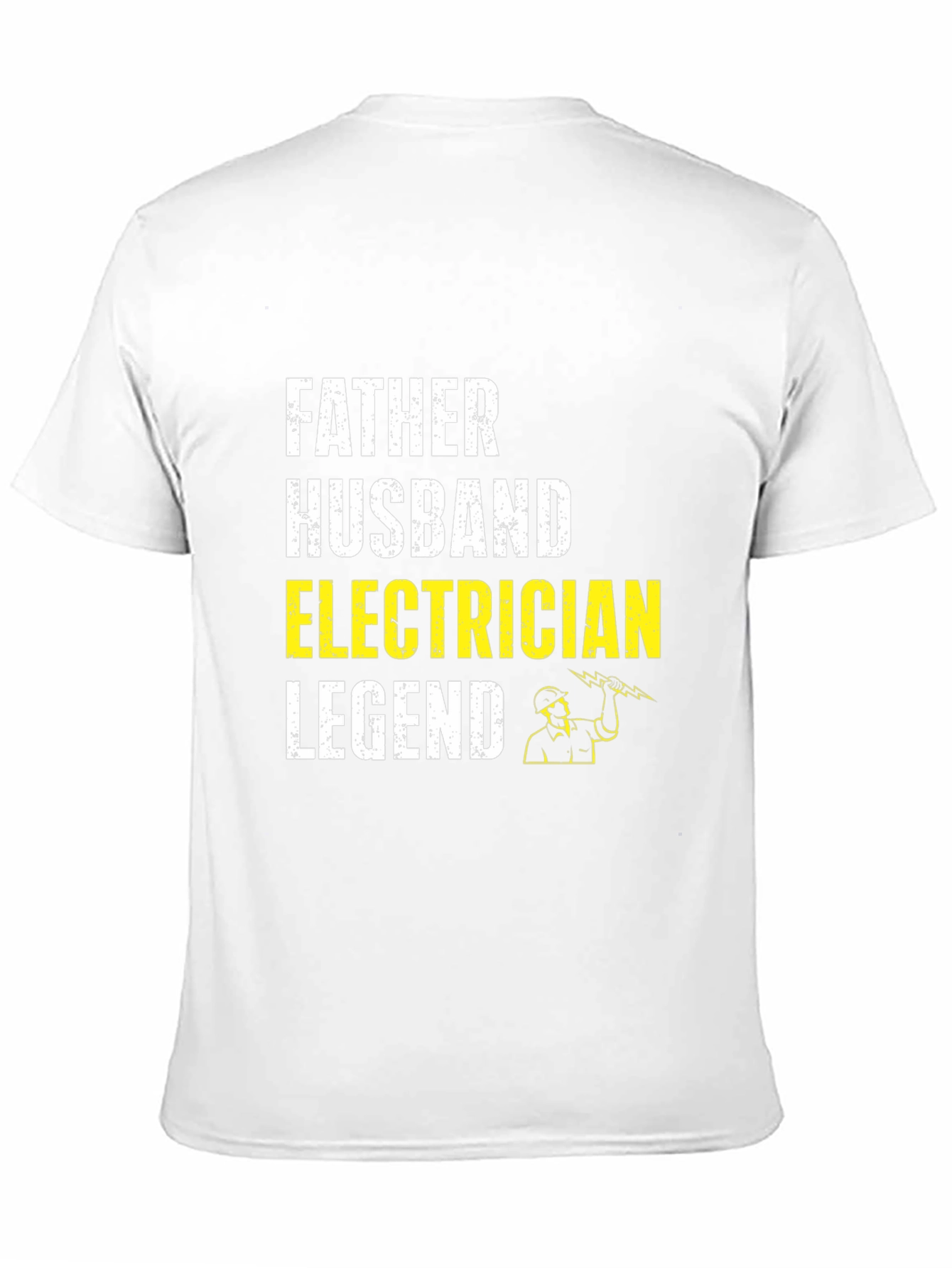 Black Father Husband Electrician Legend T-Shirt view 11