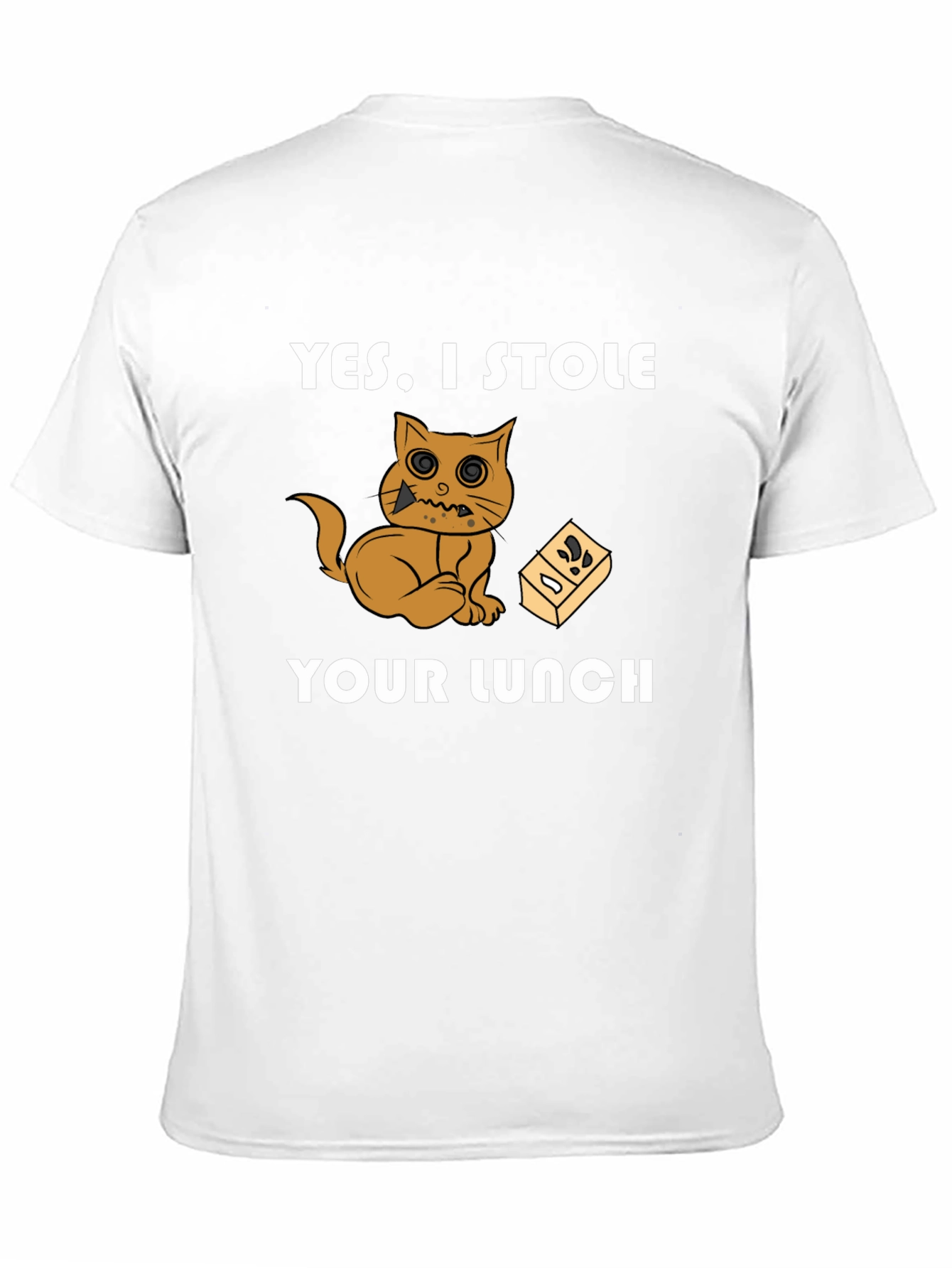 Black Cat Stole Lunch Graphic T-Shirt view 11