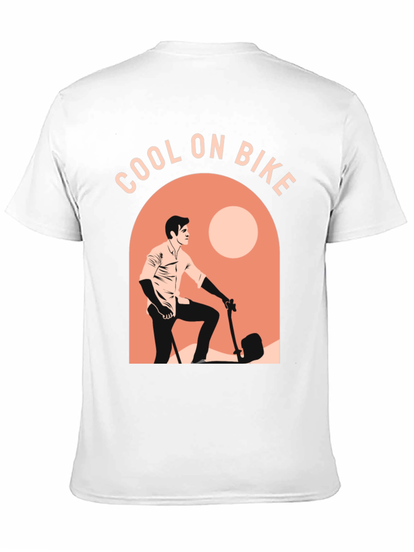 Black Cool on Bike Graphic T-Shirt - Casual Comfort view 11