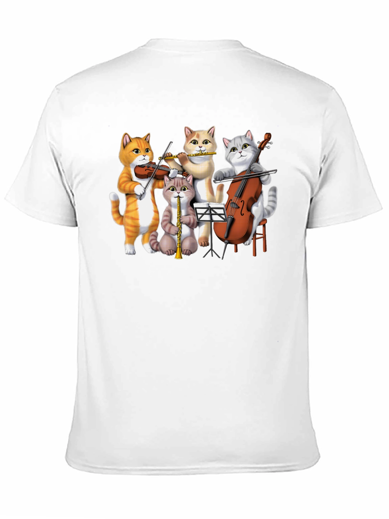 Black Cat Orchestra T-Shirt: Musical Felines Tee view 11