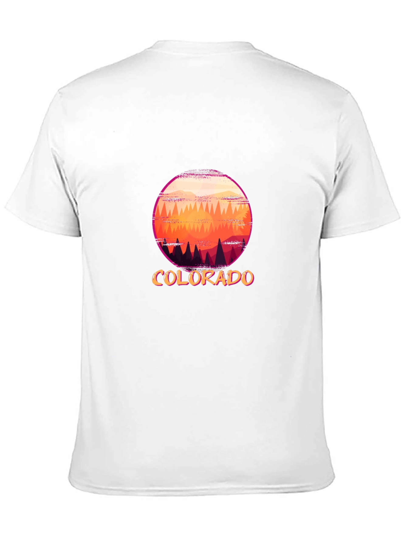 Black Colorado Scenic Graphic T-Shirt - Sunset Mountain Design view 11