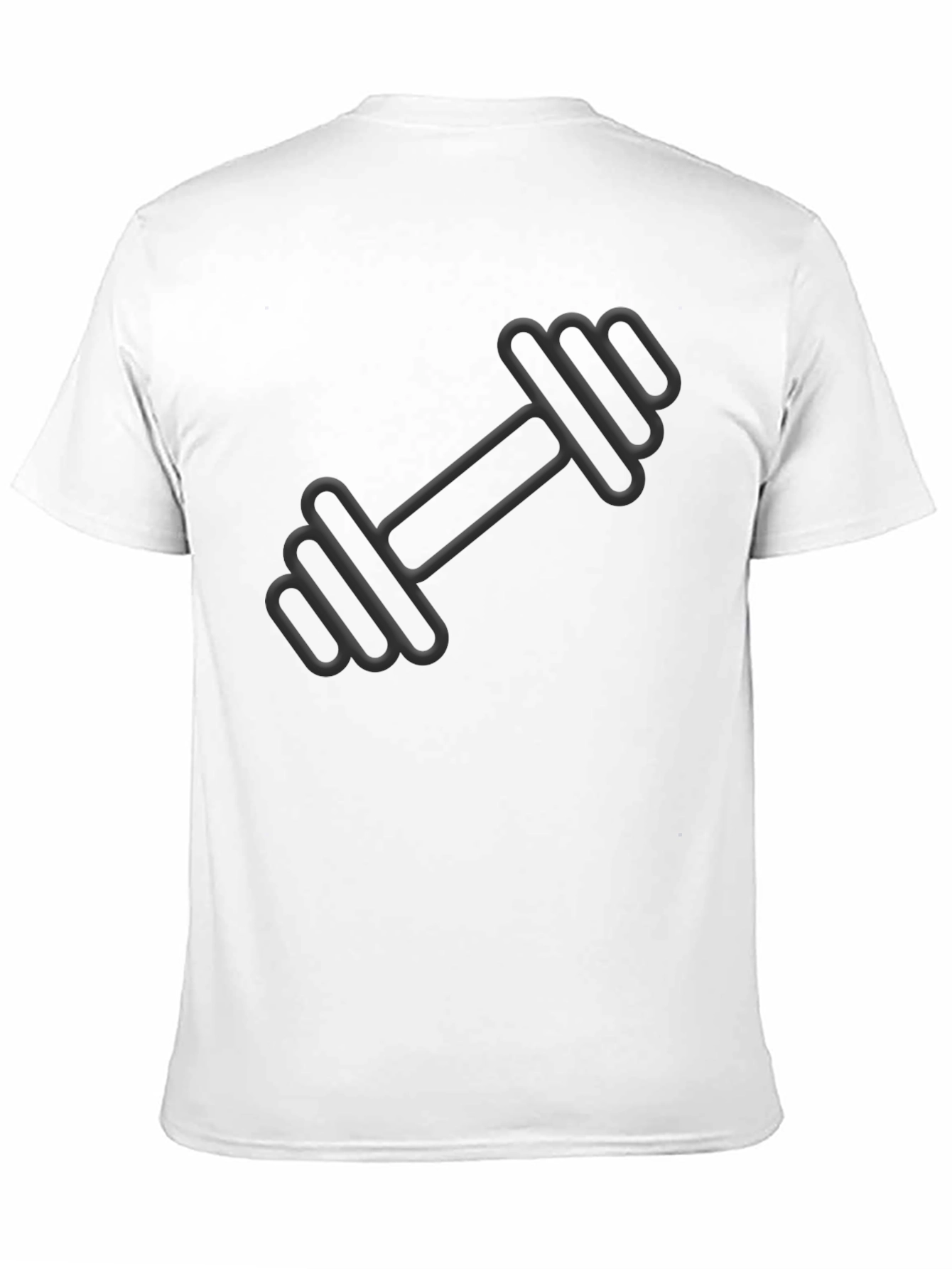 Gym Life Black T-Shirt - Dumbbell Design - 11