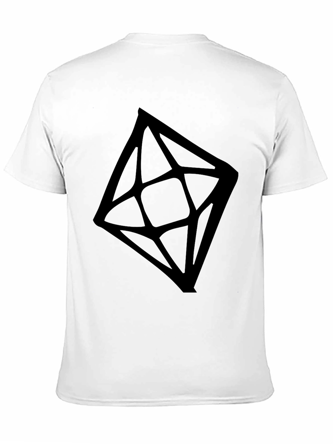 Black Geometric Black Tee - Modern Minimalist Style view 11