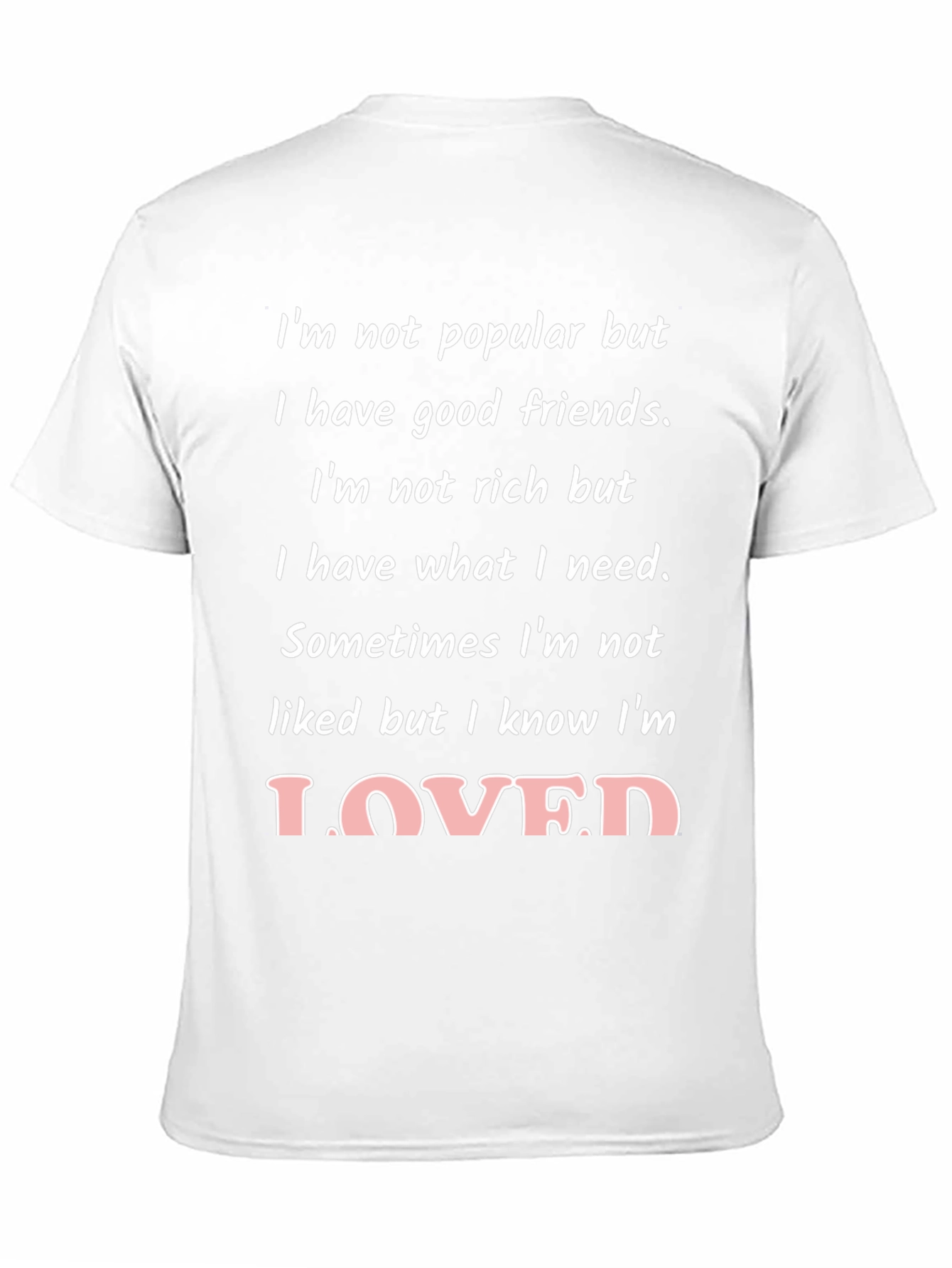 Black I'm Loved Graphic Tee - Positive Message T-Shirt view 11