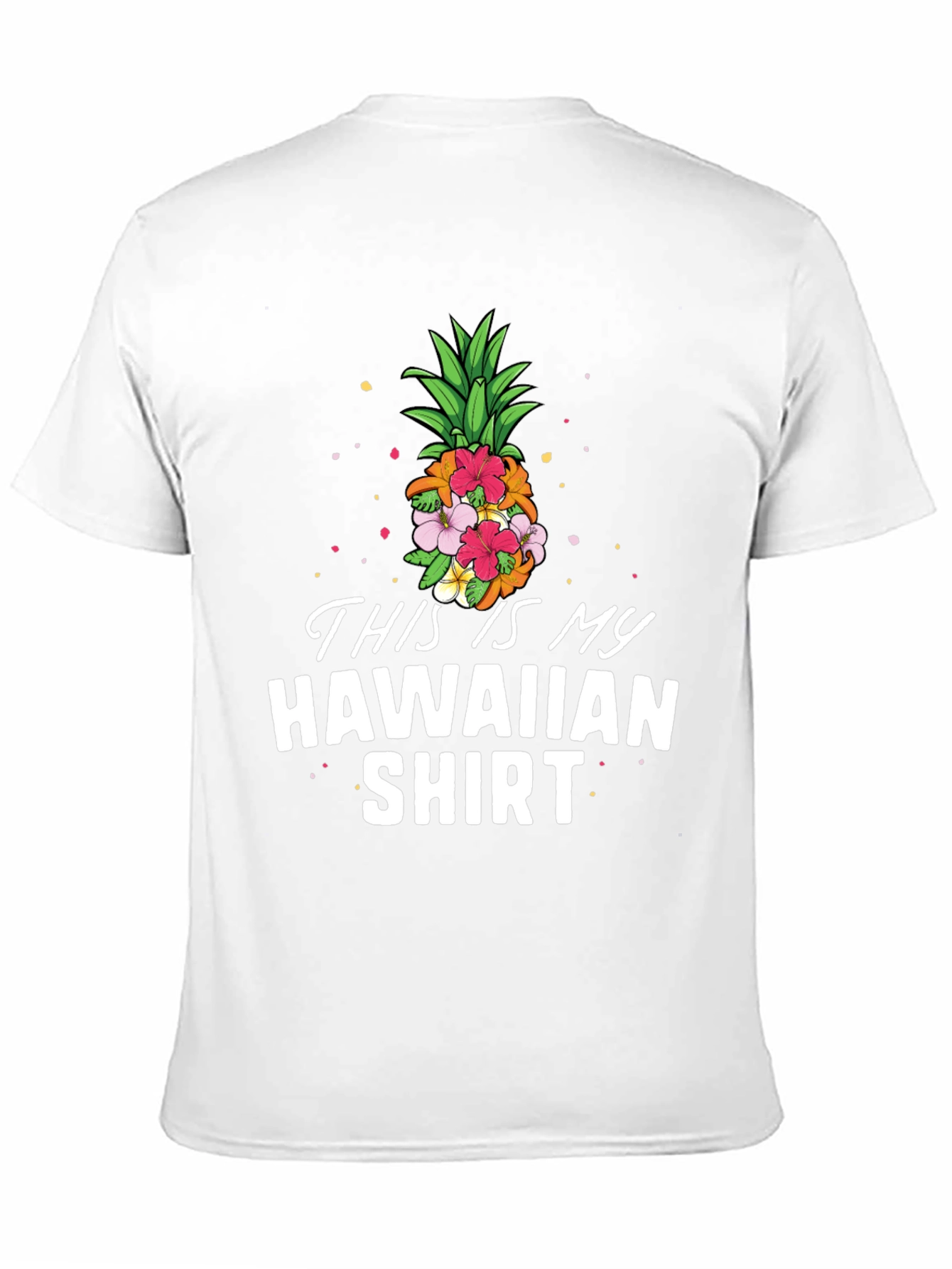 Black This Is My Hawaiian Shirt - Tropical Pineapple Tee view 11