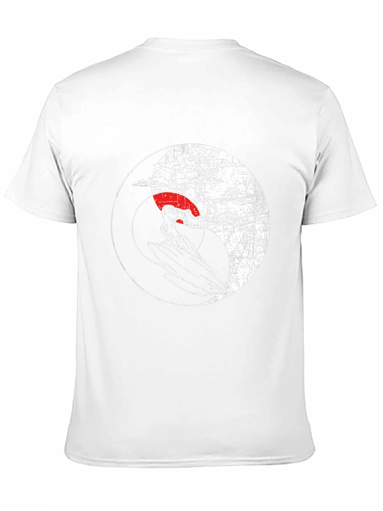 Black Yin Yang Bonsai Tree Graphic Tee - Unisex view 11