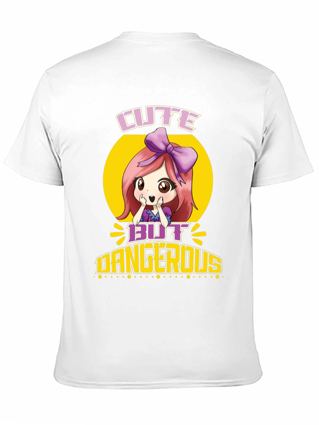 Black Cute But Dangerous Anime T-Shirt view 11
