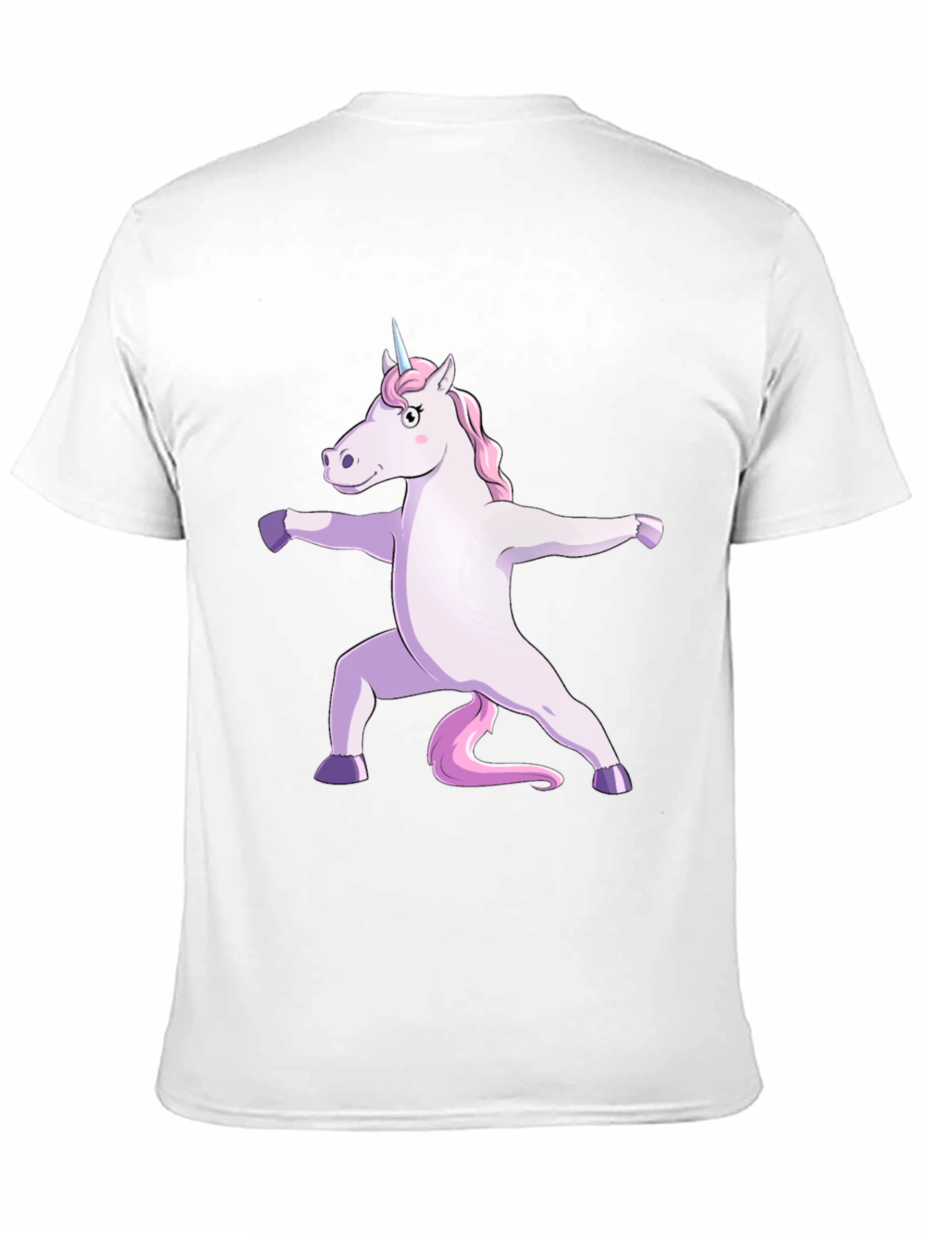 Black Yoga Unicorn Graphic Tee - Black Cotton T-Shirt view 11