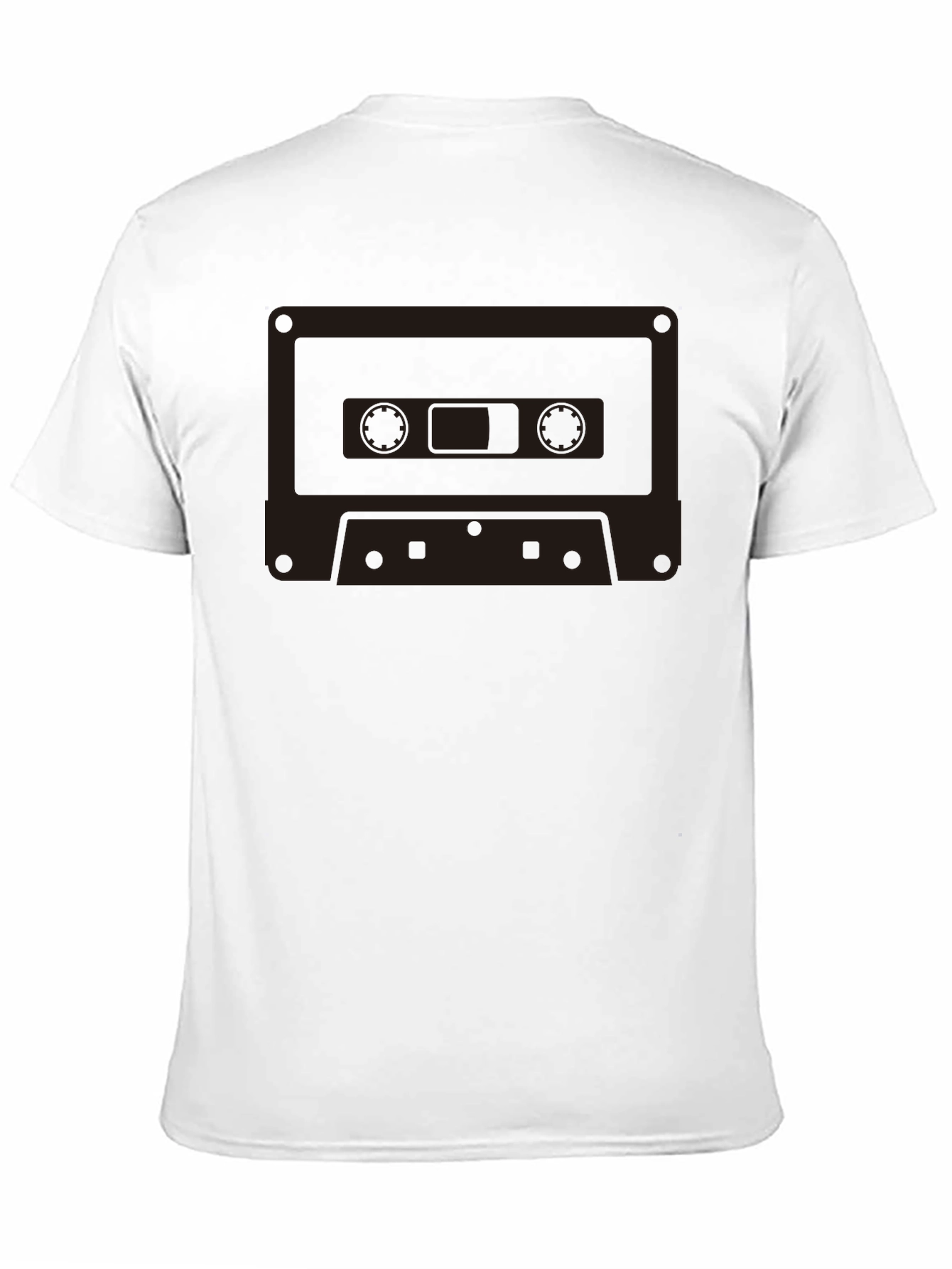Black Retro Cassette Tape Graphic T-Shirt - Classic Black Tee view 11