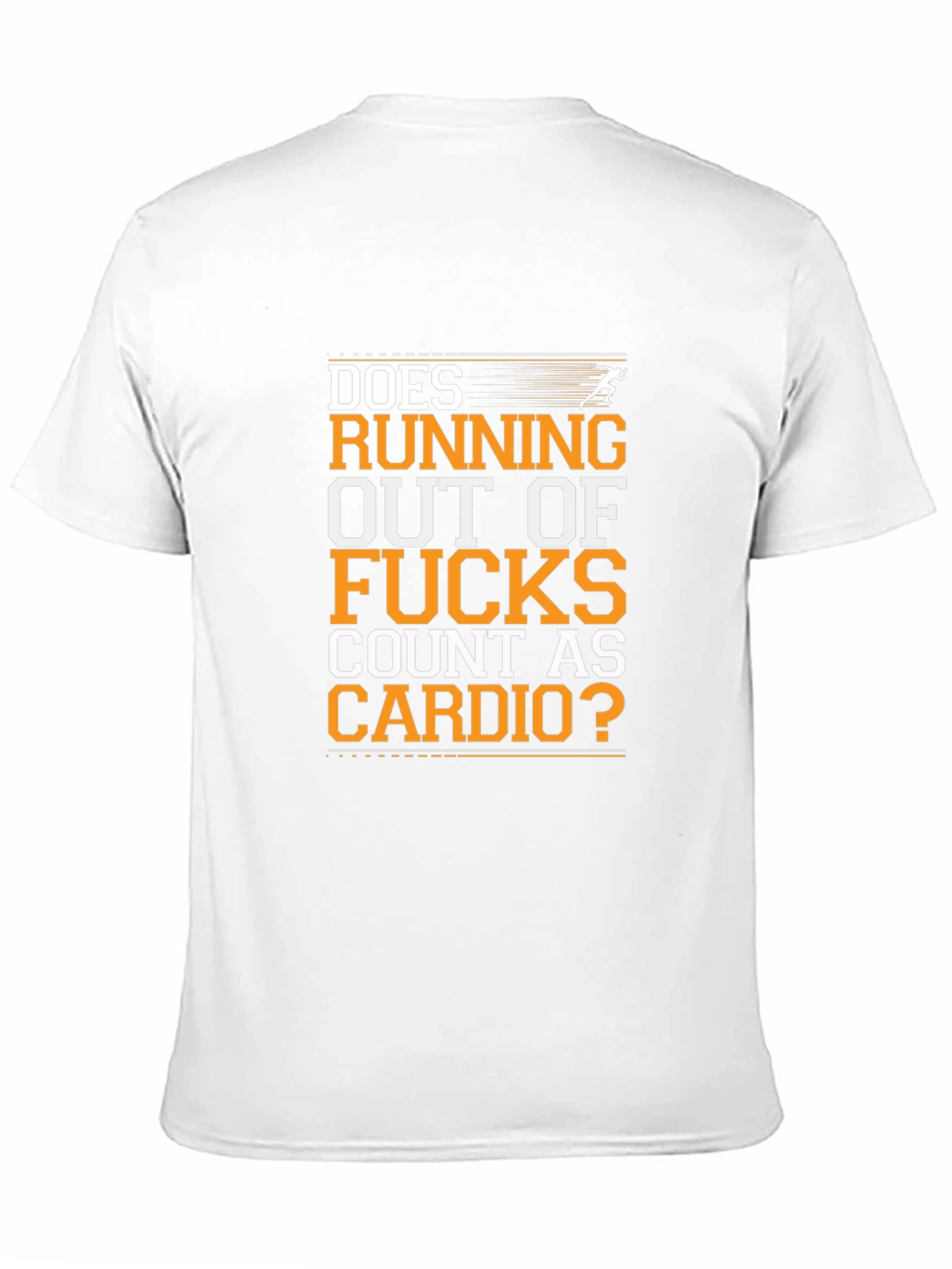 Black Funny Cardio Workout T-Shirt - Running Out Of F*cks view 11