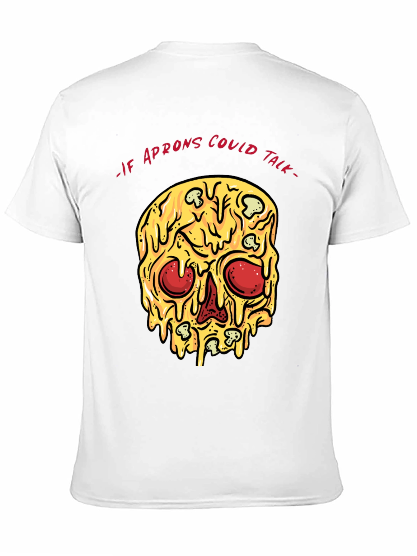 Black Pizza Skull T-Shirt - If Aprons Could Talk view 11