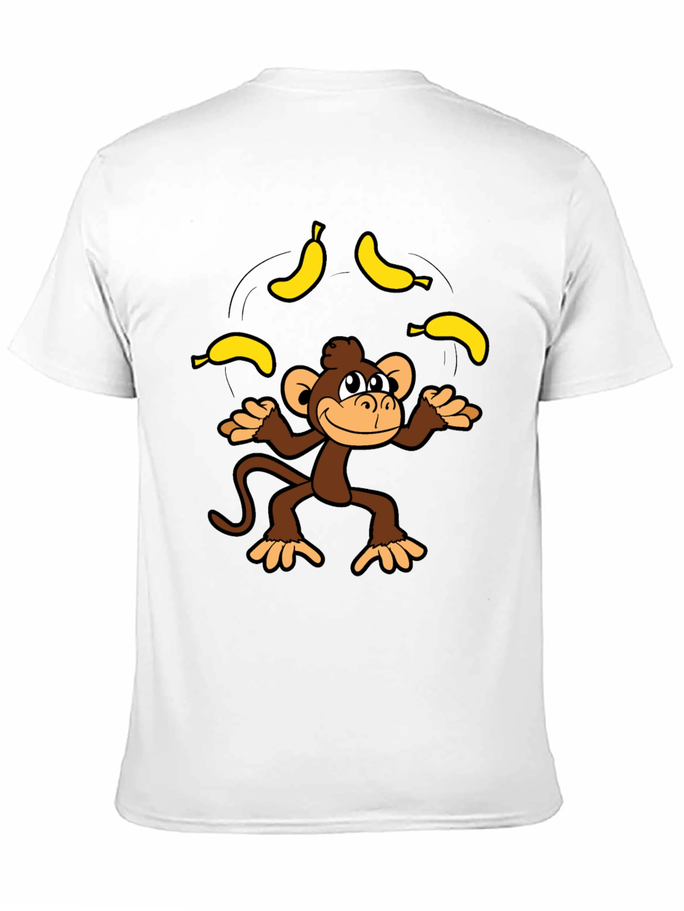 Black Monkey Juggling Bananas Graphic Tee - Black view 11